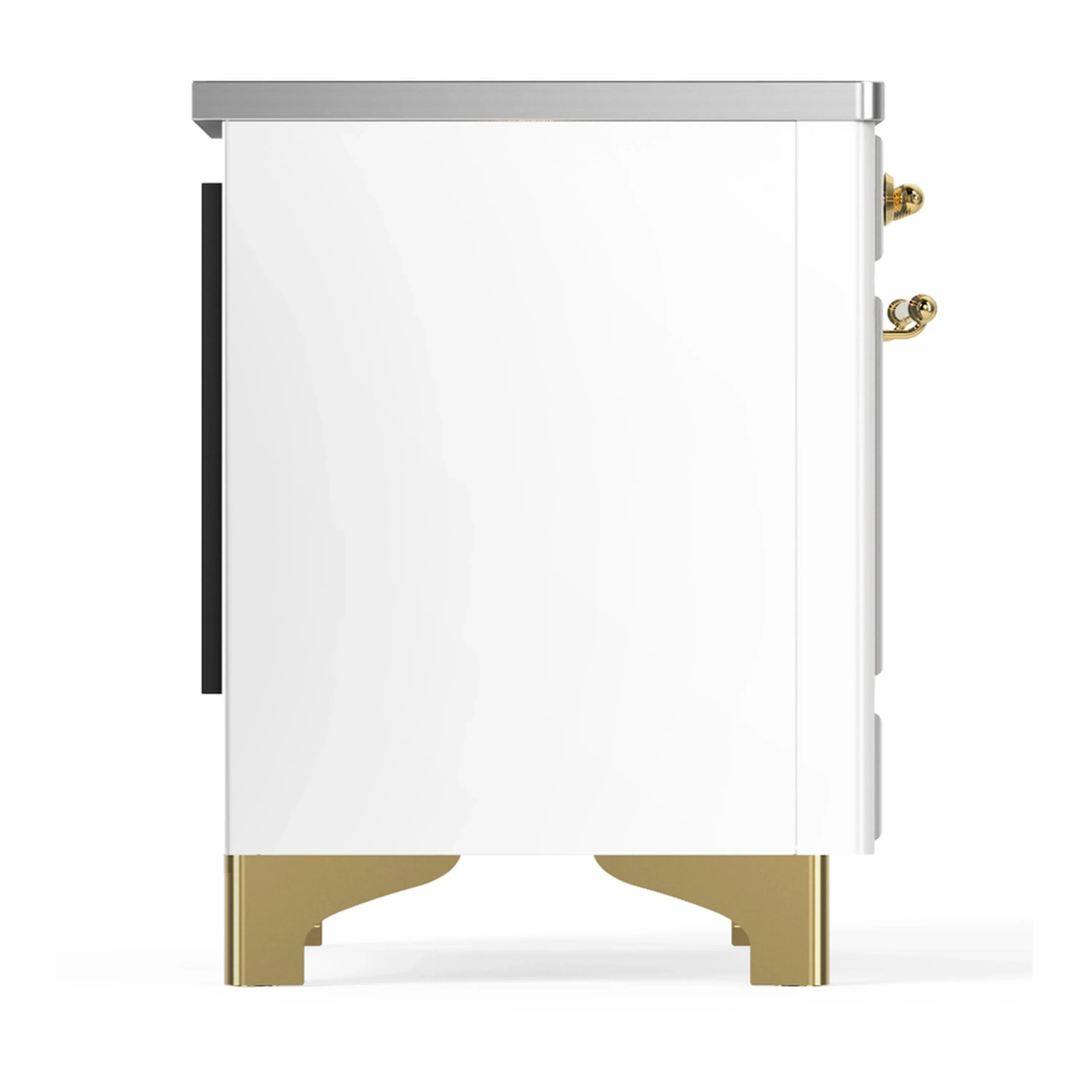 ILVE Majestic III 40-Inch Induction Range with 6 Induction Elements and Triple Glass Door Electric Oven in White with Brass Trim (UMDIB40NR3WHG) - Image 8
