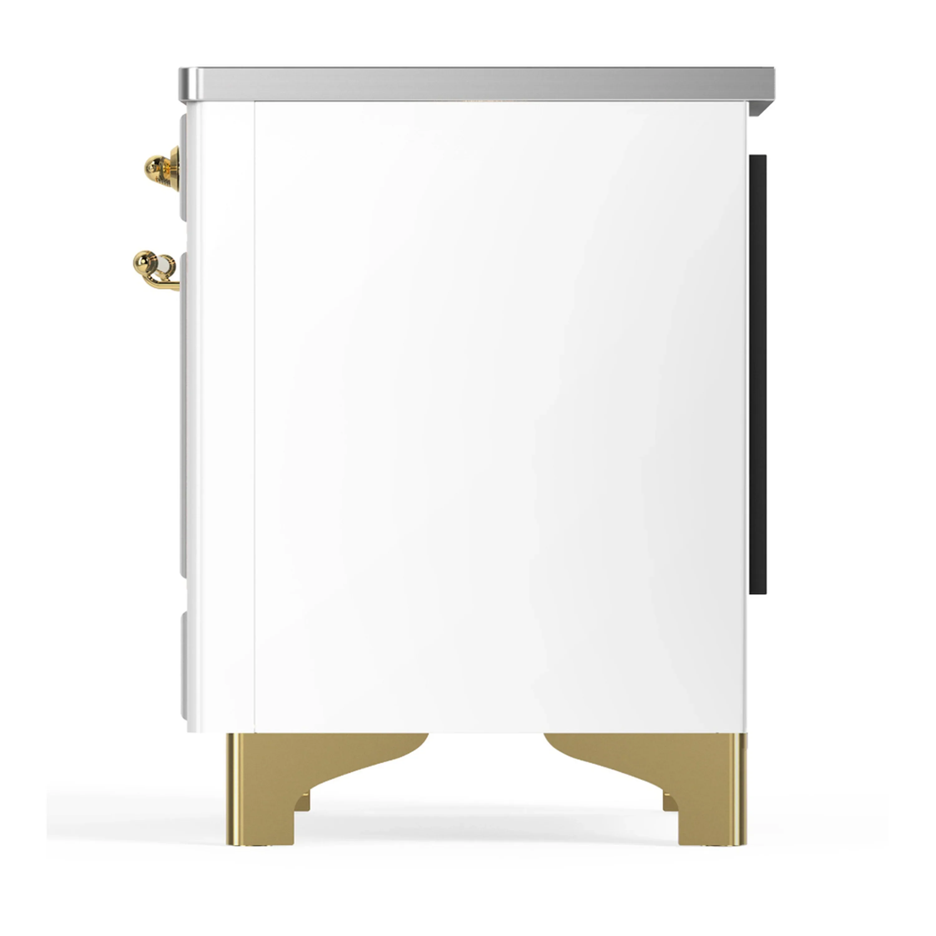 ILVE Majestic III 40-Inch Induction Range with 6 Induction Elements and Triple Glass Door Electric Oven in White with Brass Trim (UMDIB40NR3WHG) - Image 9