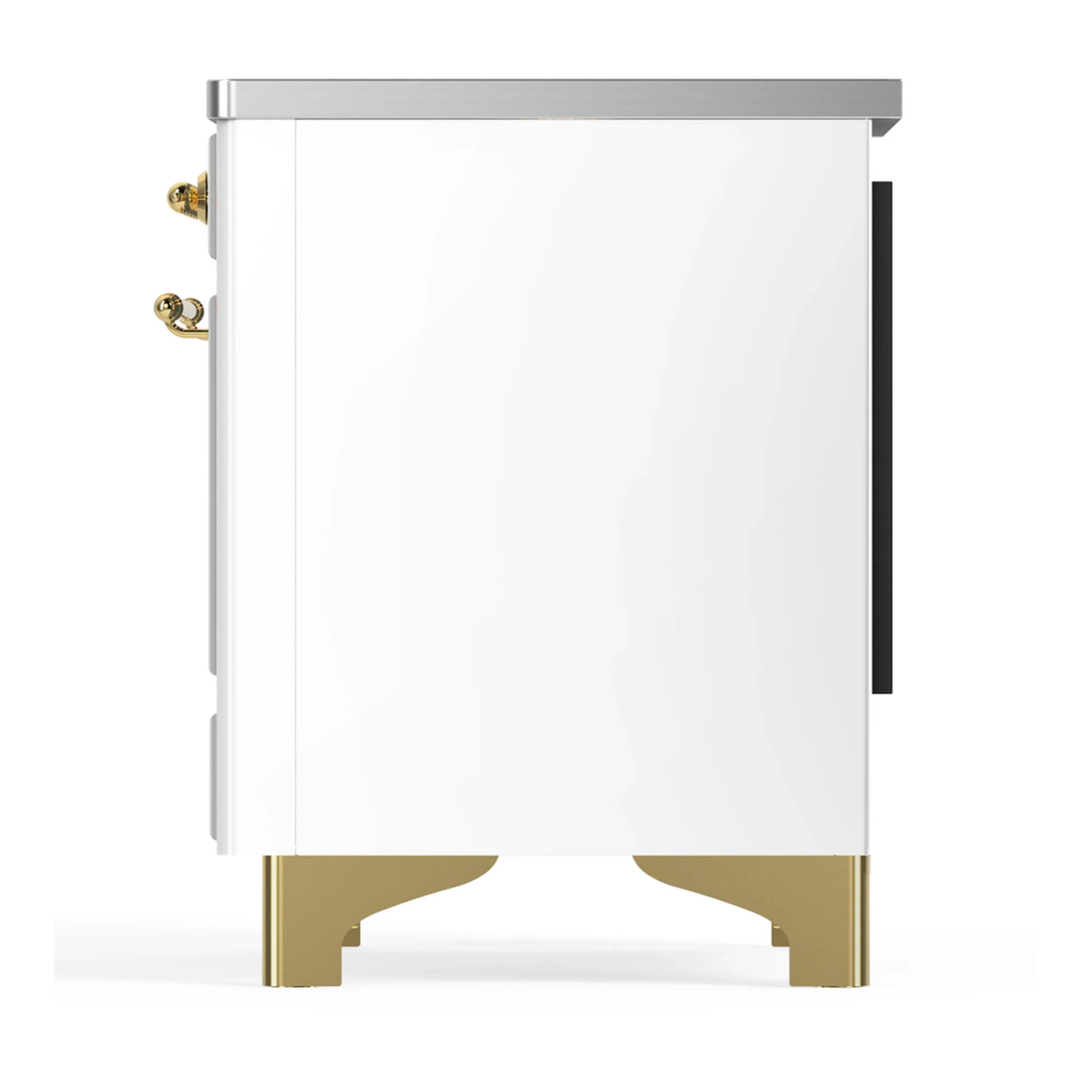 ILVE Majestic III 40-Inch Induction Range with 6 Induction Elements and Solid Door Electric Oven in White with Brass Trim (UMDIB40QNR3WHG) - Image 9