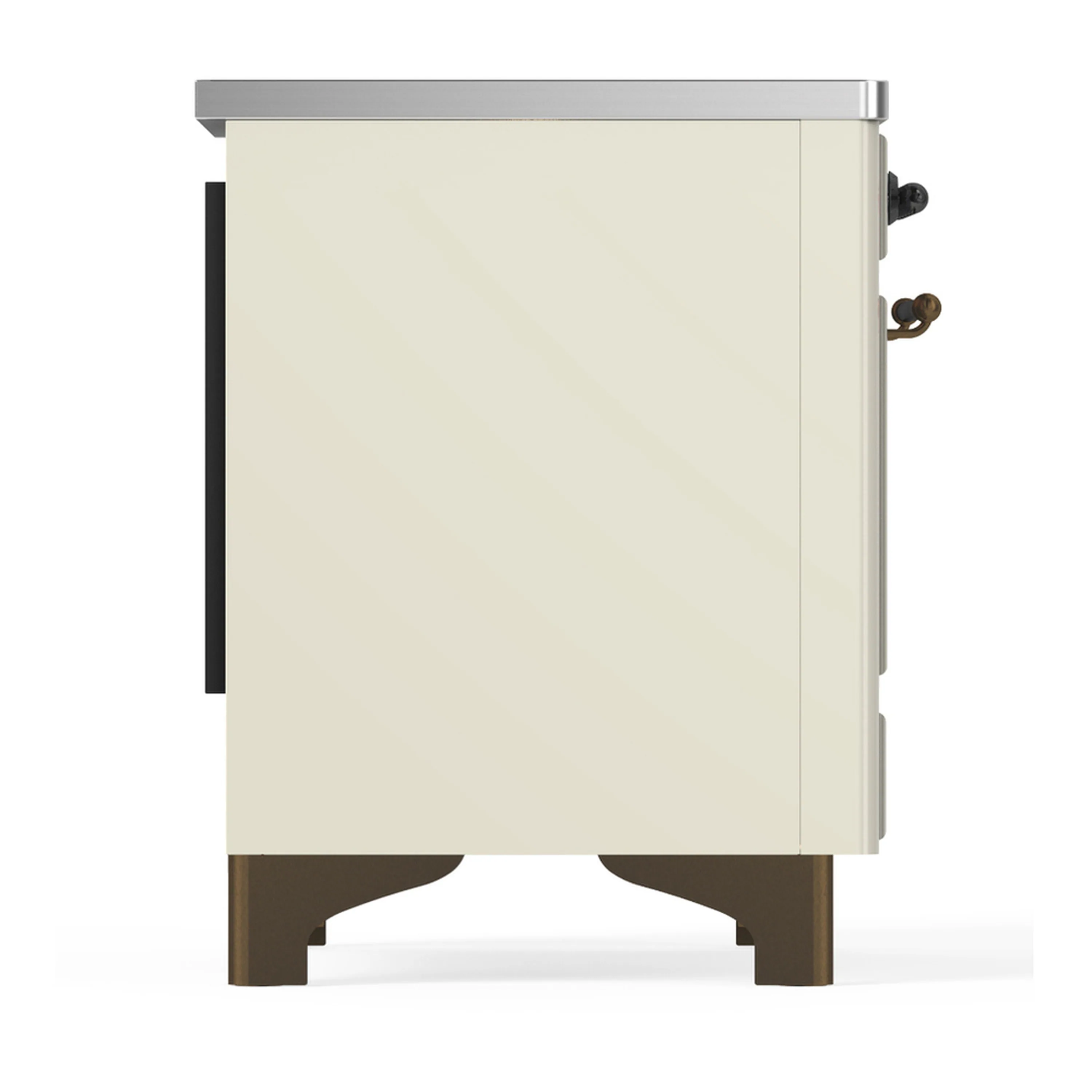 ILVE Majestic III 40-Inch Induction Range with 6 Induction Elements and Solid Door Electric Oven in Antique White with Burnished Trim (UMDIB40QNR3AWB) - Image 8