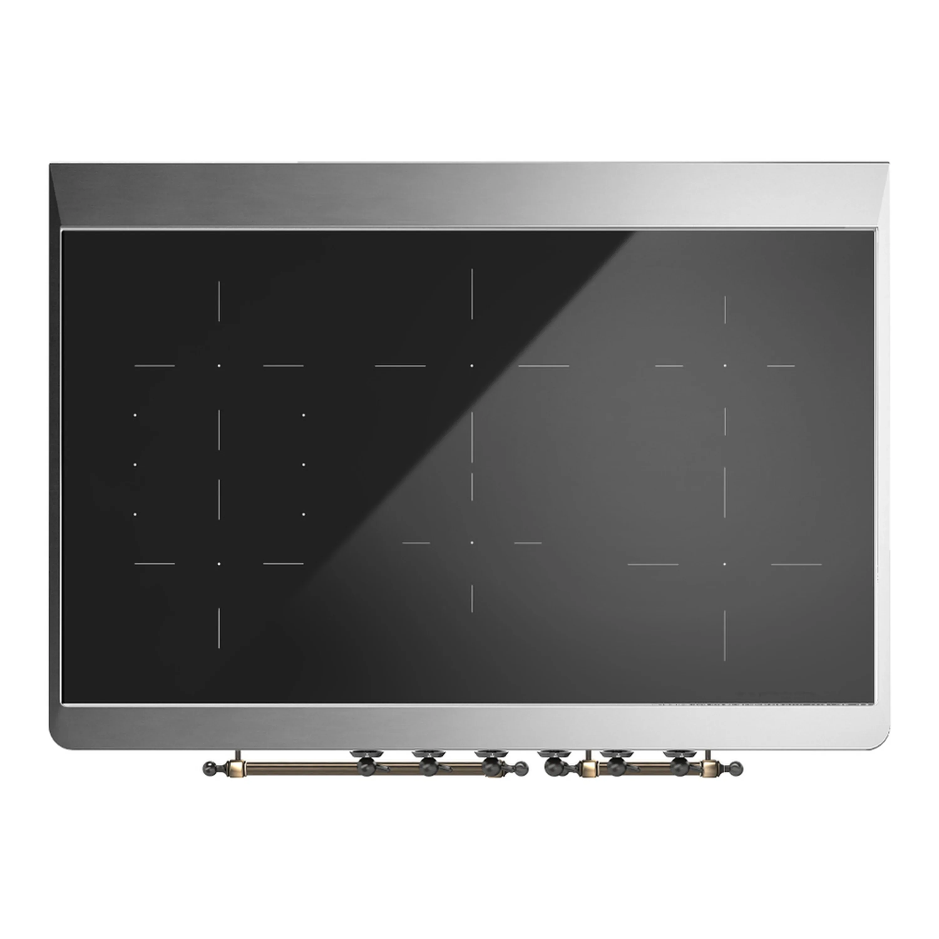 ILVE Majestic III 40-Inch Induction Range with 6 Induction Elements and Triple Glass Door Electric Oven in Blue Grey with Burnished Trim (UMDIB40NR3BGB) - Image 2