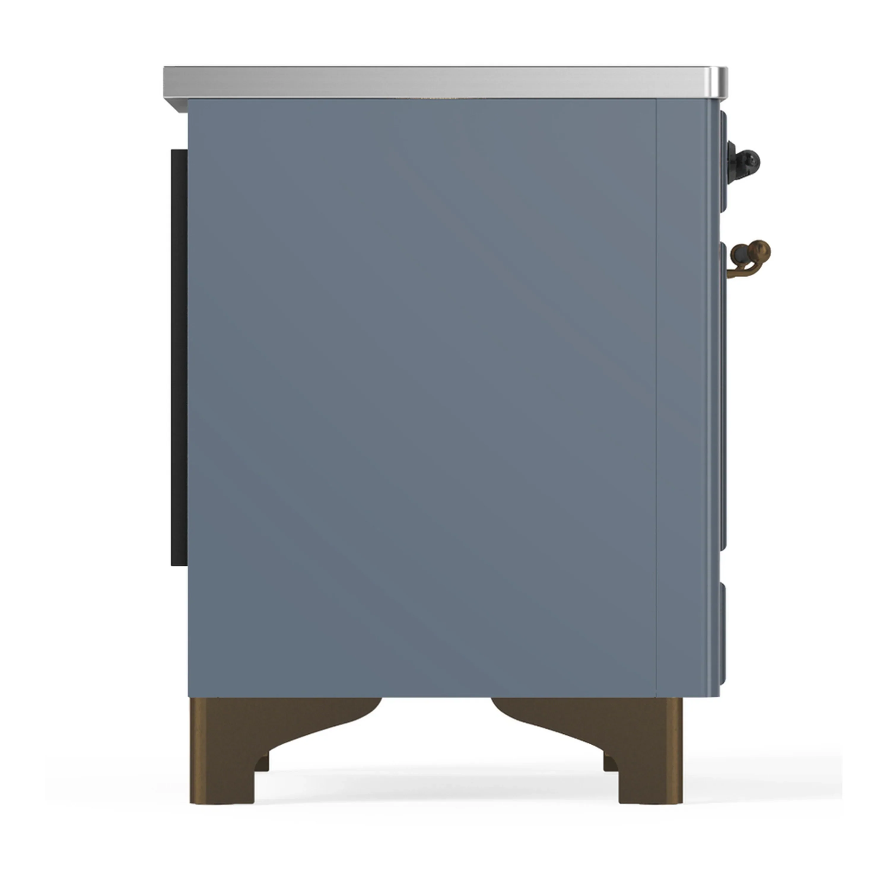 ILVE Majestic III 40-Inch Induction Range with 6 Induction Elements and Solid Door Electric Oven in Blue Grey with Burnished Trim (UMDIB40QNR3BGB) - Image 8
