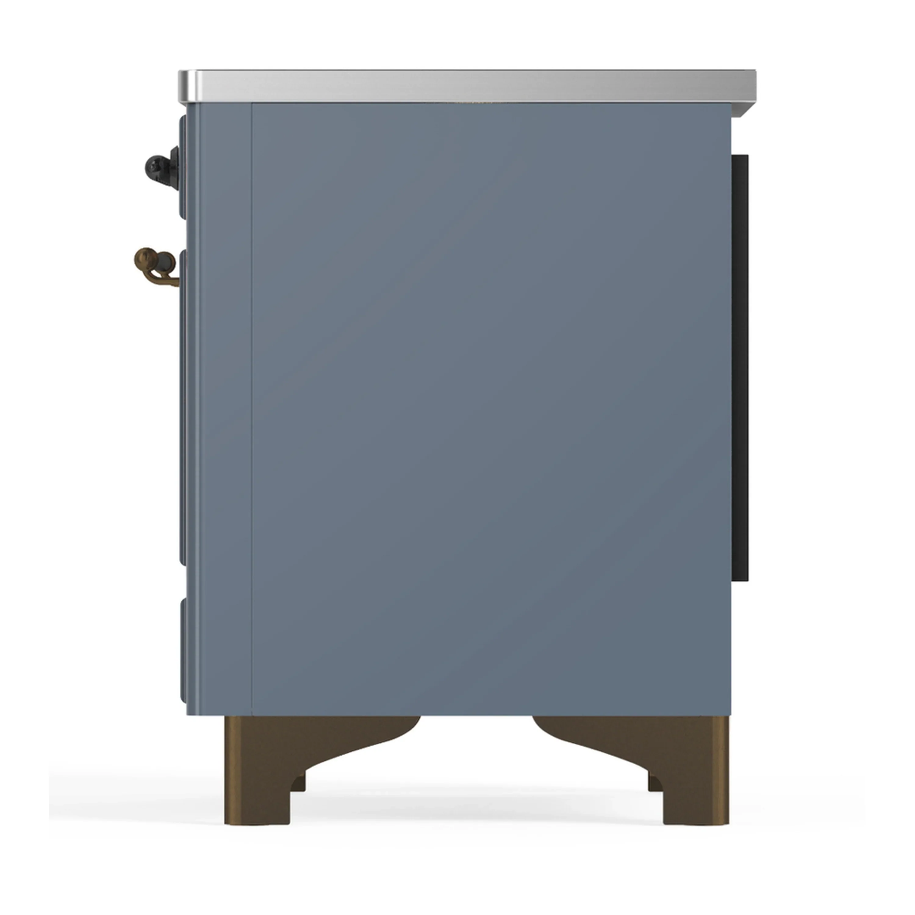 ILVE Majestic III 40-Inch Induction Range with 6 Induction Elements and Solid Door Electric Oven in Blue Grey with Burnished Trim (UMDIB40QNR3BGB) - Image 9