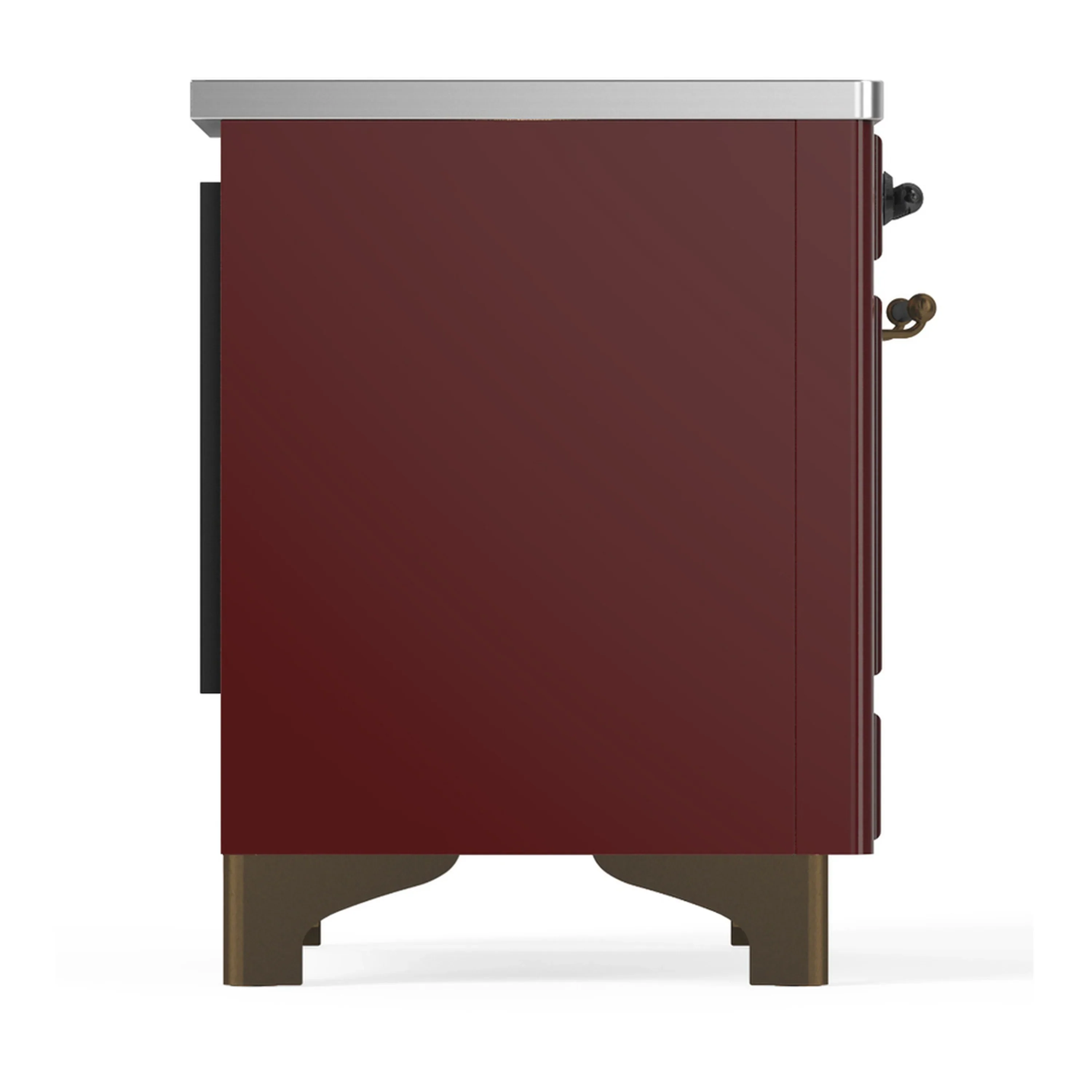 ILVE Majestic III 40-Inch Induction Range with 6 Induction Elements and Triple Glass Door Electric Oven in Burgundy with Burnished Trim (UMDIB40NR3BUB) - Image 8