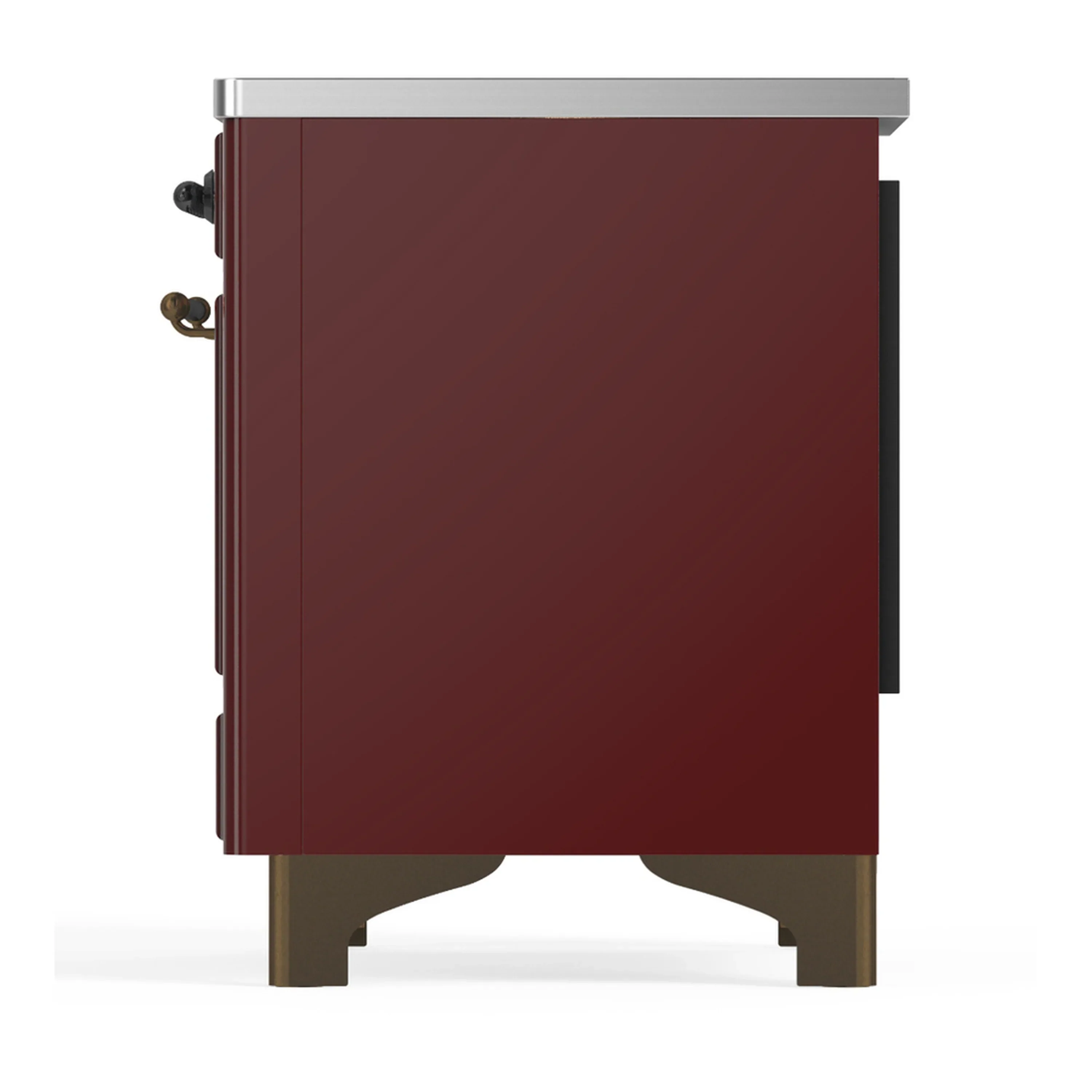 ILVE Majestic III 40-Inch Induction Range with 6 Induction Elements and Triple Glass Door Electric Oven in Burgundy with Burnished Trim (UMDIB40NR3BUB) - Image 9