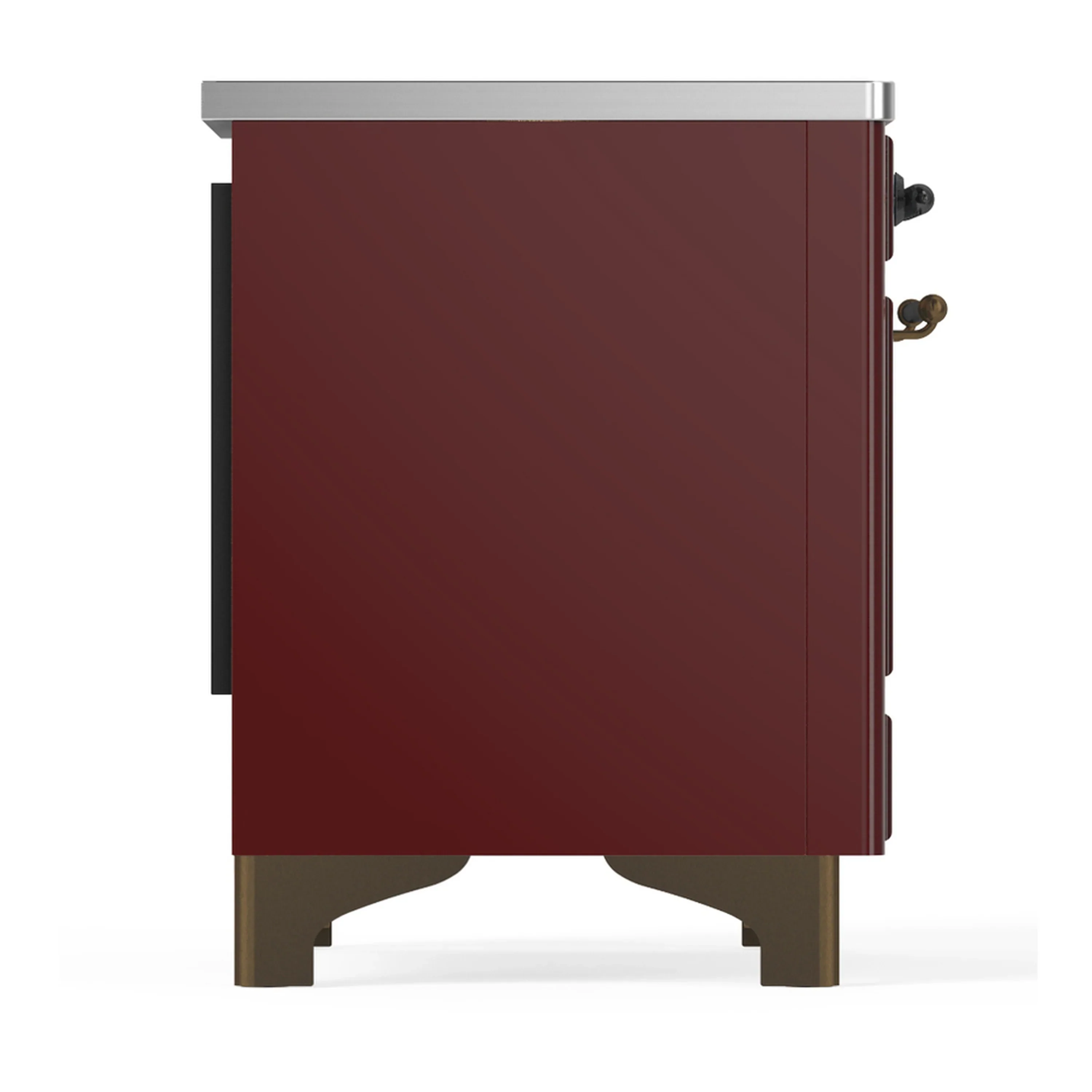 ILVE Majestic III 40-Inch Induction Range with 6 Induction Elements and Solid Door Electric Oven in Burgundy with Burnished Trim (UMDIB40QNR3BUB) - Image 8