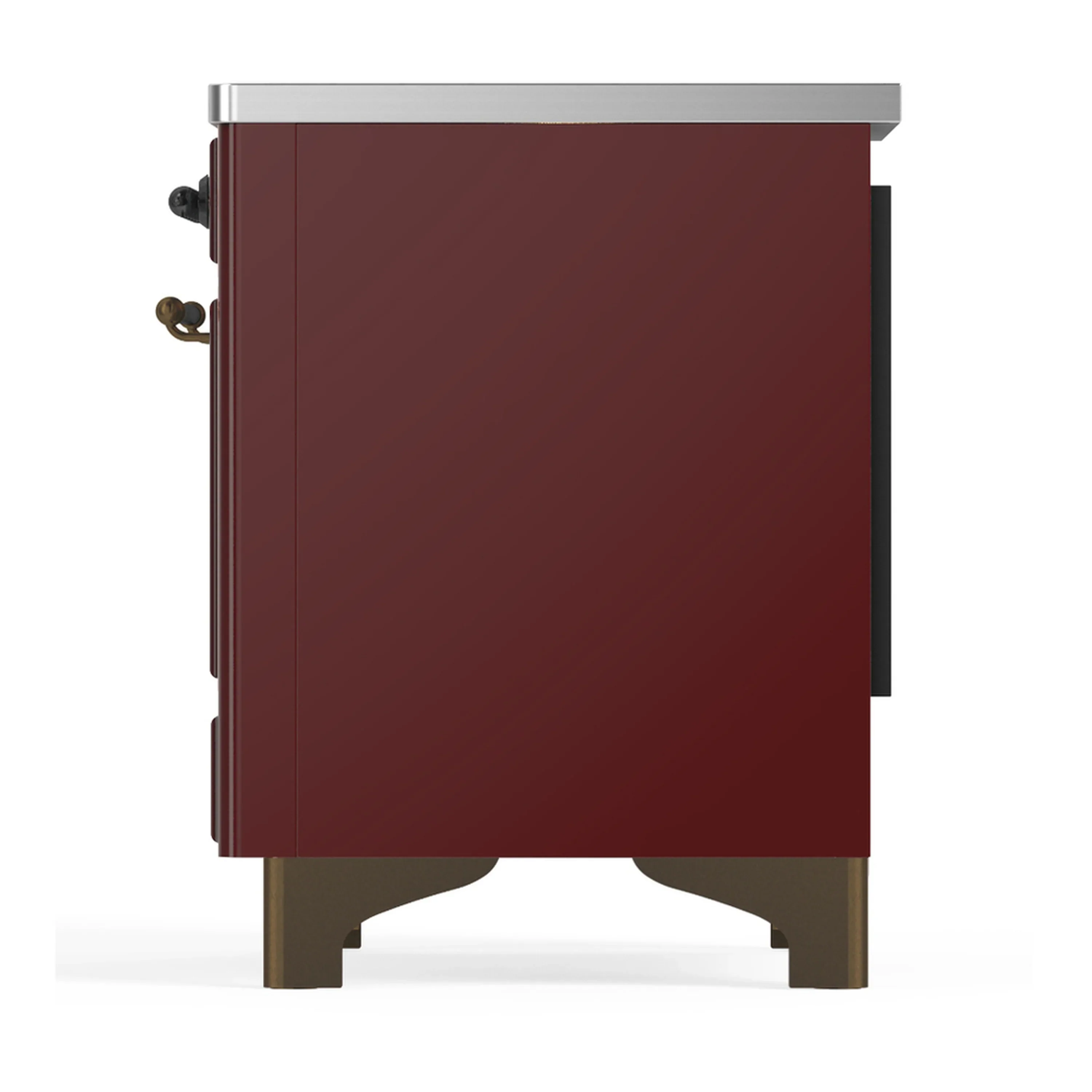 ILVE Majestic III 40-Inch Induction Range with 6 Induction Elements and Solid Door Electric Oven in Burgundy with Burnished Trim (UMDIB40QNR3BUB) - Image 9