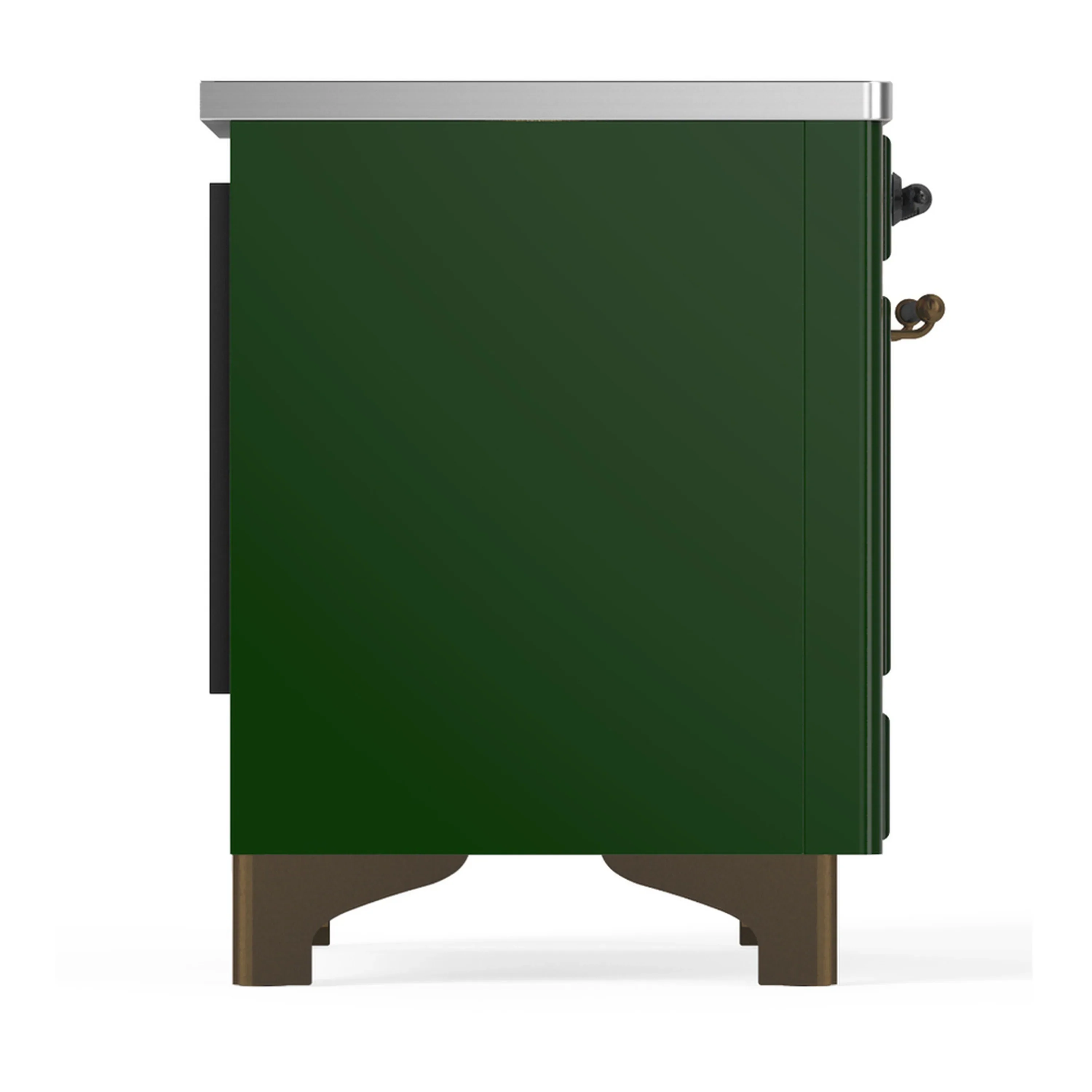 ILVE Majestic III 40-Inch Induction Range with 6 Induction Elements and Solid Door Electric Oven in Emerald Green with Burnished Trim (UMDIB40QNR3EGB) - Image 8