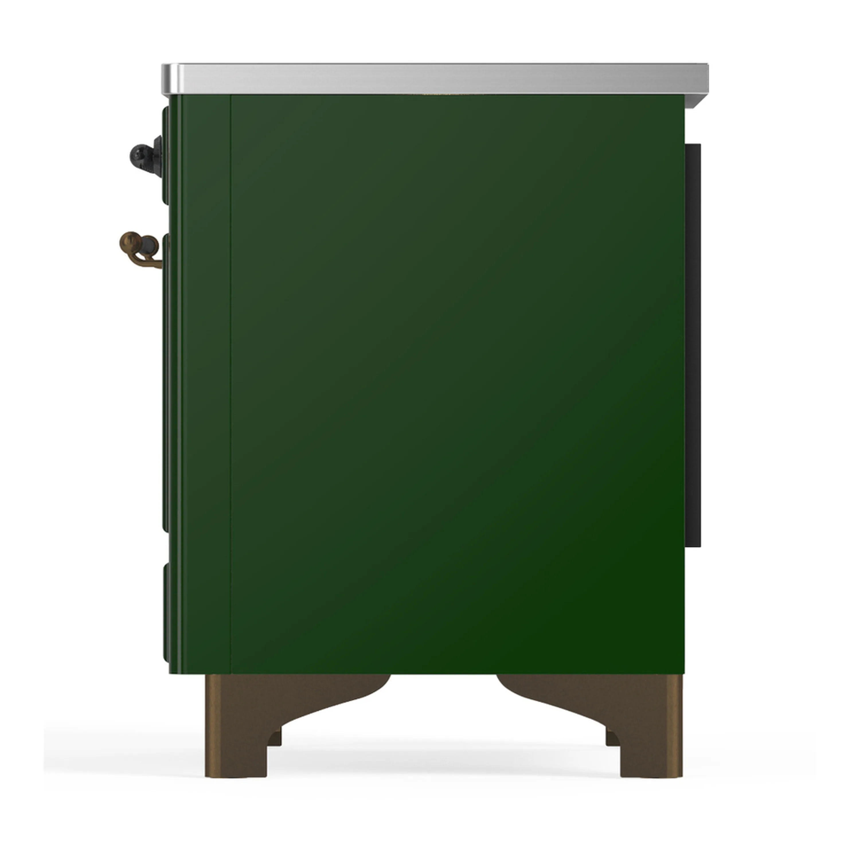 ILVE Majestic III 40-Inch Induction Range with 6 Induction Elements and Solid Door Electric Oven in Emerald Green with Burnished Trim (UMDIB40QNR3EGB) - Image 9