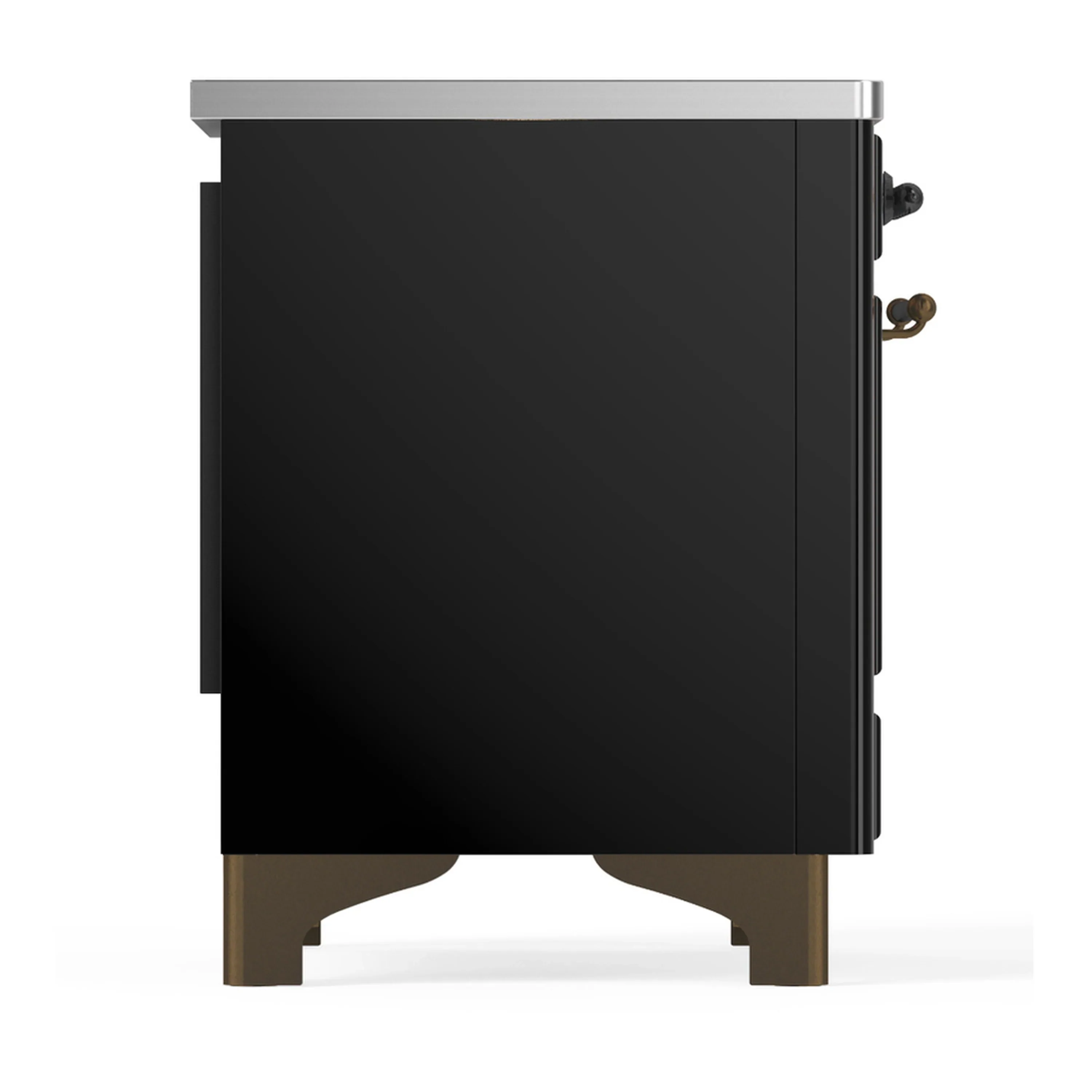 ILVE Majestic III 40-Inch Induction Range with 6 Induction Elements and Solid Door Electric Oven in Glossy Black with Burnished Trim (UMDIB40QNR3BKB) - Image 8