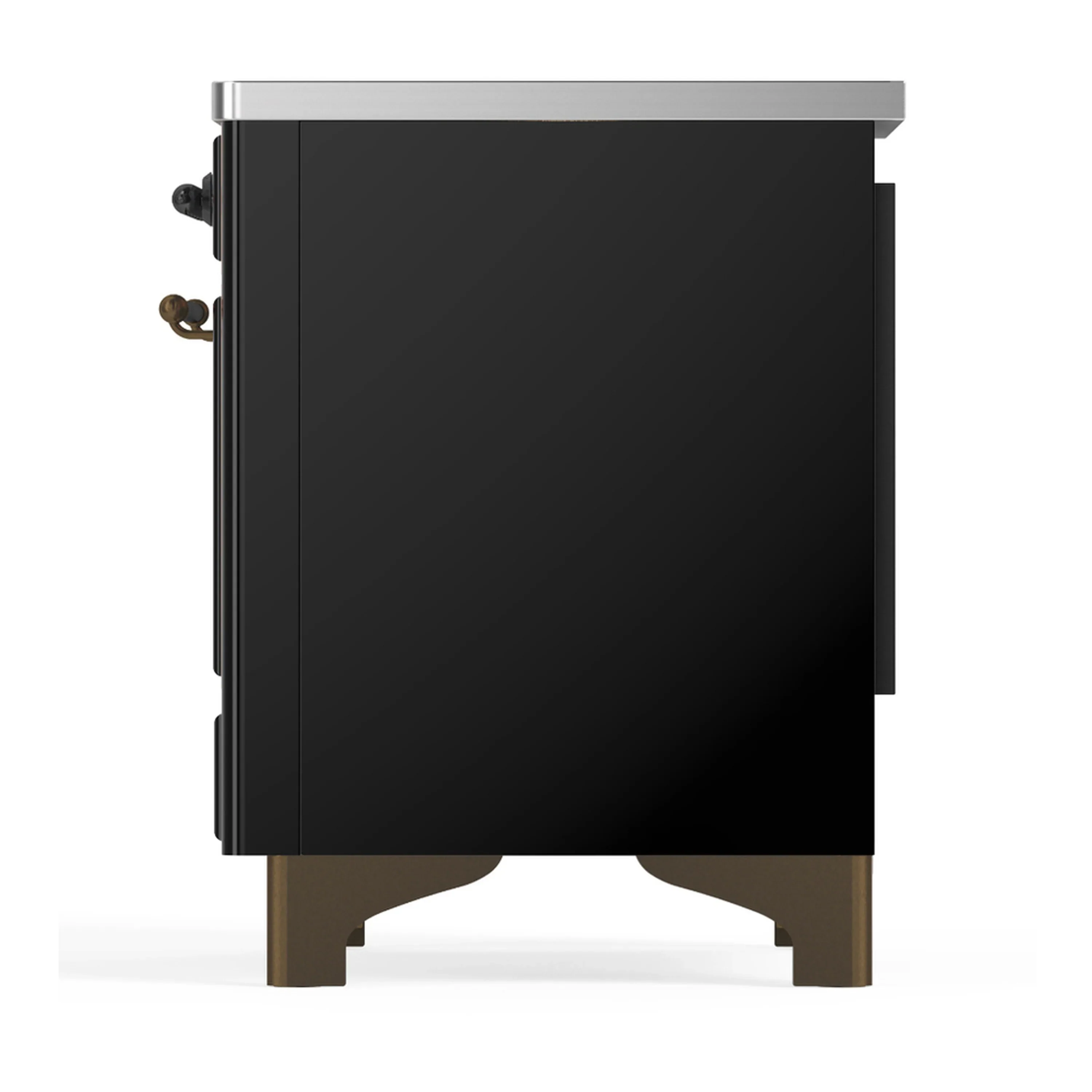 ILVE Majestic III 40-Inch Induction Range with 6 Induction Elements and Solid Door Electric Oven in Glossy Black with Burnished Trim (UMDIB40QNR3BKB) - Image 9