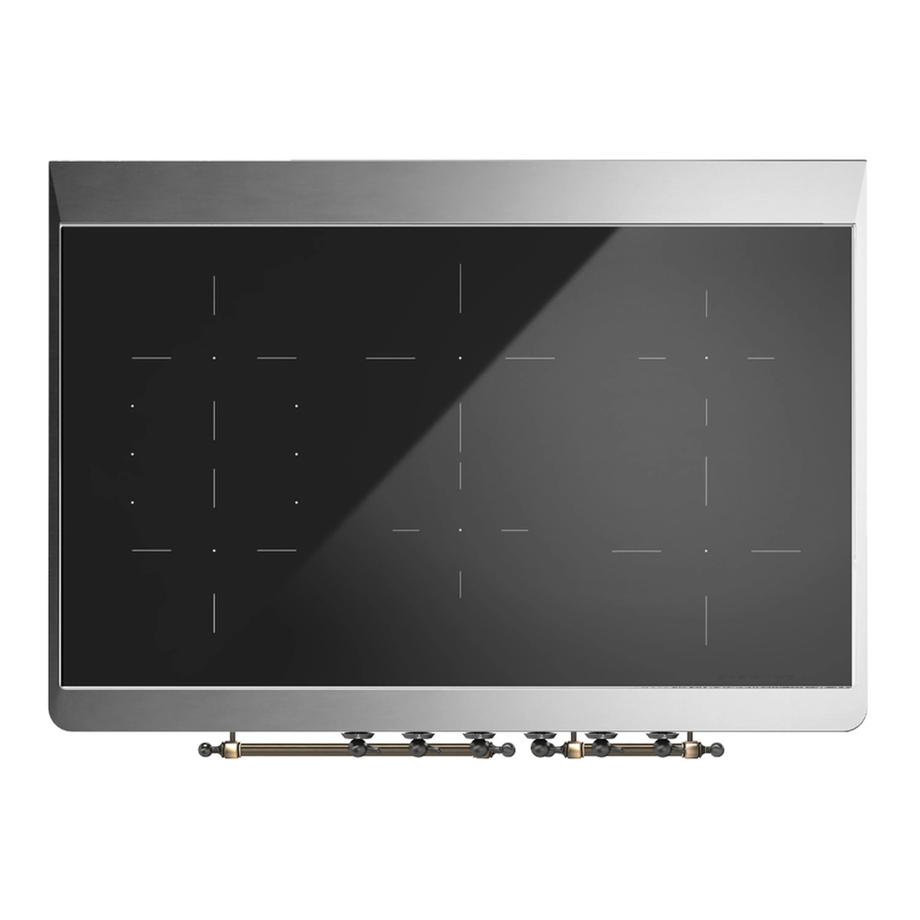 ILVE Majestic III 40-Inch Induction Range with 6 Induction Elements and Triple Glass Door Electric Oven in Mightnight Blue with Burnished Trim (UMDIB40NR3MBB) - Image 2