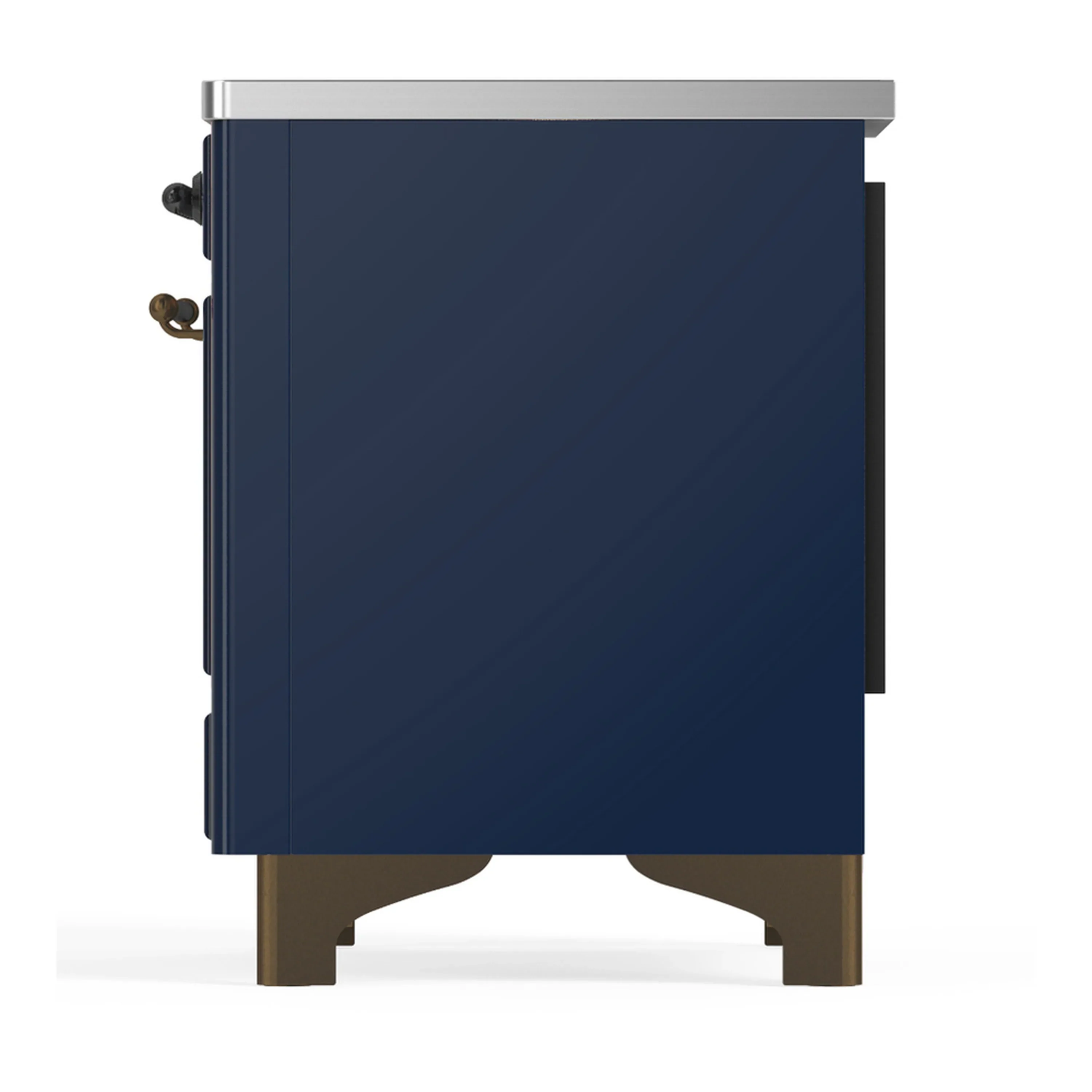 ILVE Majestic III 40-Inch Induction Range with 6 Induction Elements and Solid Door Electric Oven in Mightnight Blue with Burnished Trim (UMDIB40QNR3MBB) - Image 9