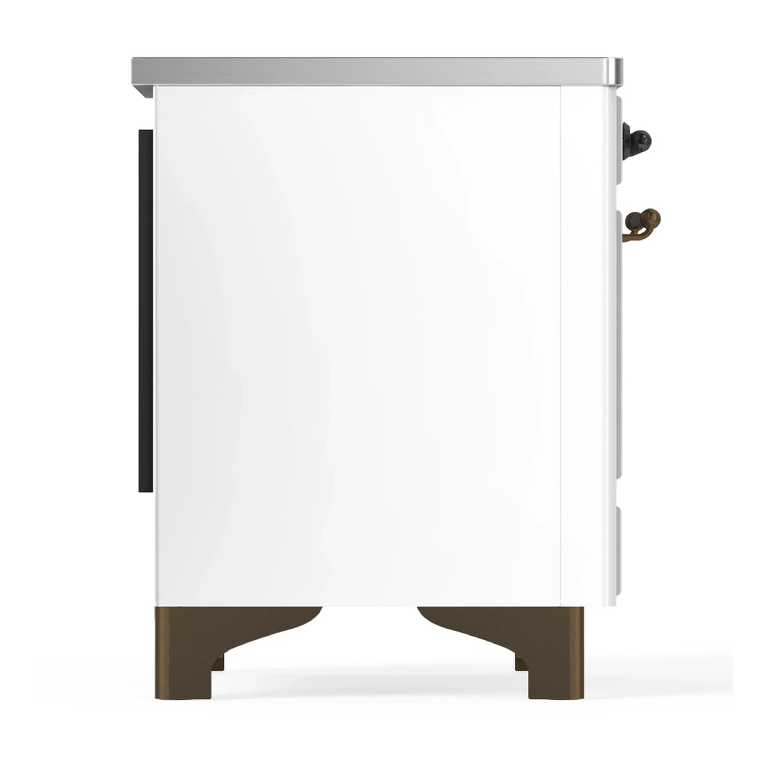 ILVE Majestic III 40-Inch Induction Range with 6 Induction Elements and Triple Glass Door Electric Oven in White with Burnished Trim (UMDIB40NR3WHB) - Image 8
