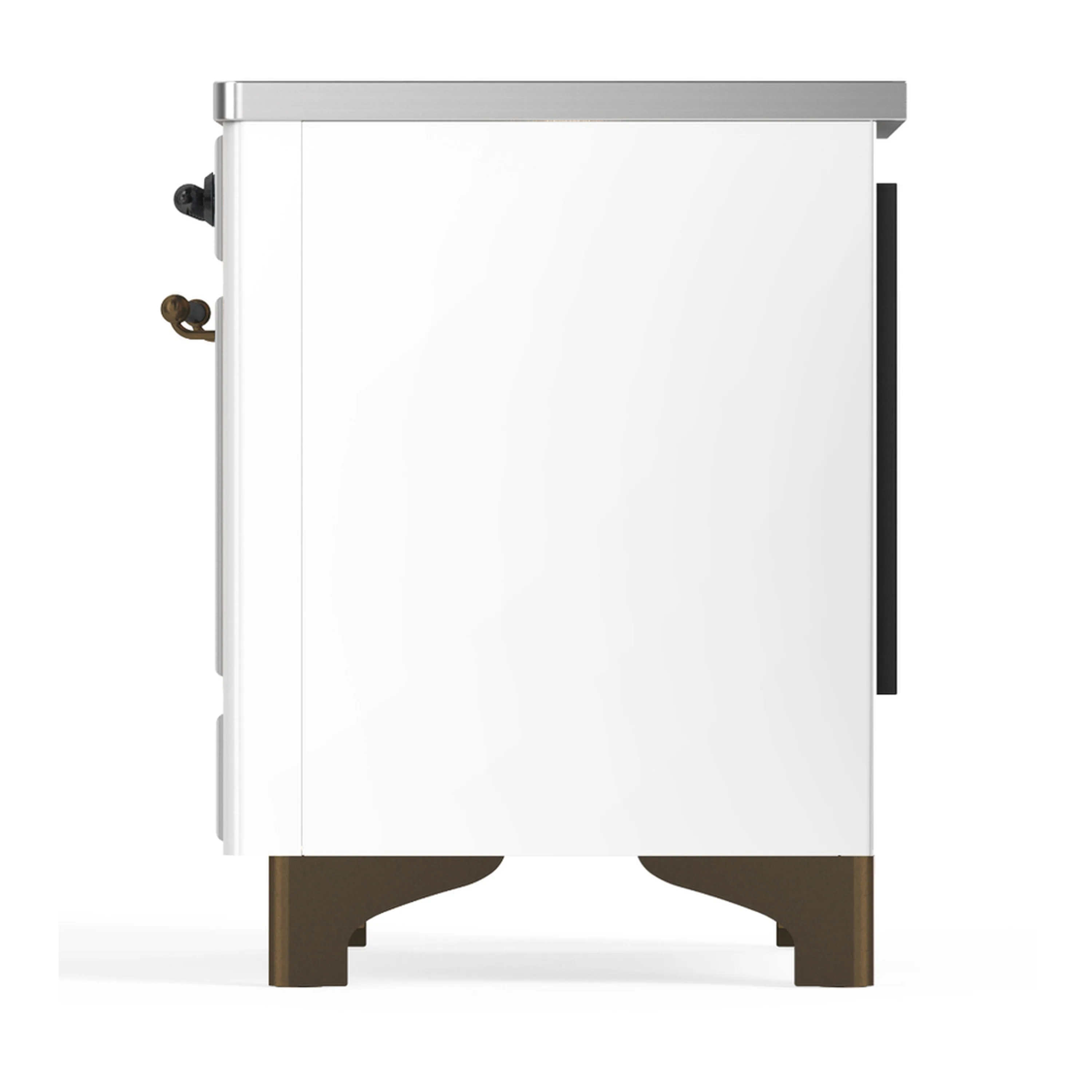 ILVE Majestic III 40-Inch Induction Range with 6 Induction Elements and Triple Glass Door Electric Oven in White with Burnished Trim (UMDIB40NR3WHB) - Image 9