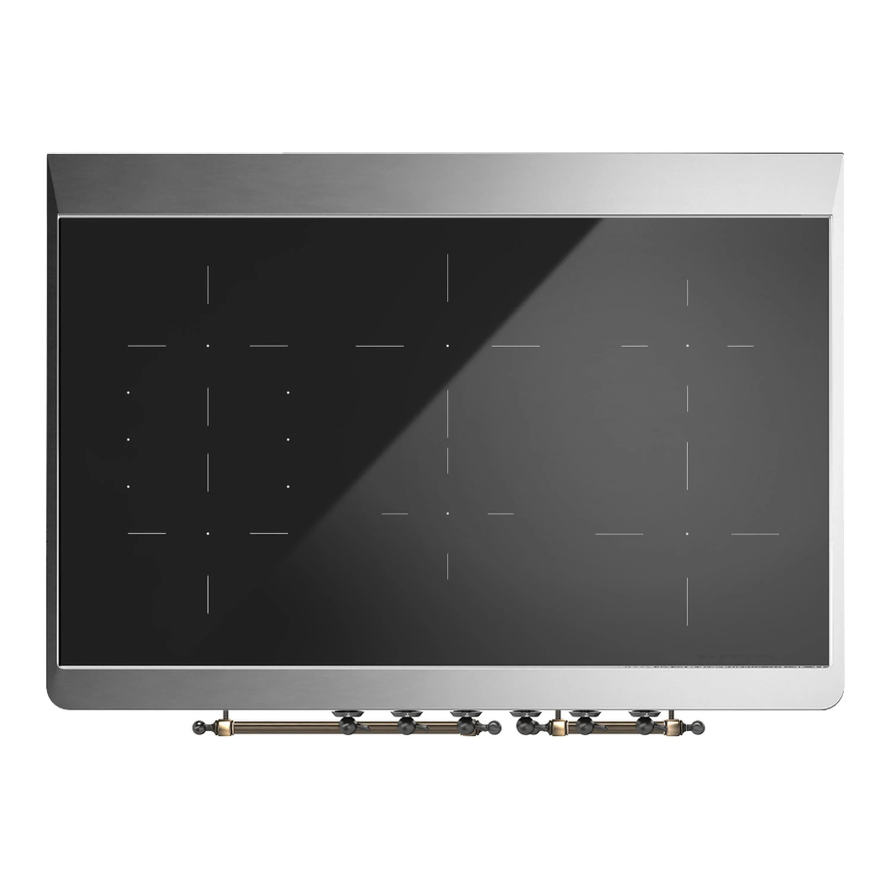 ILVE Majestic III 40-Inch Induction Range with 6 Induction Elements and Solid Door Electric Oven in White with Burnished Trim (UMDIB40QNR3WHB) - Image 2