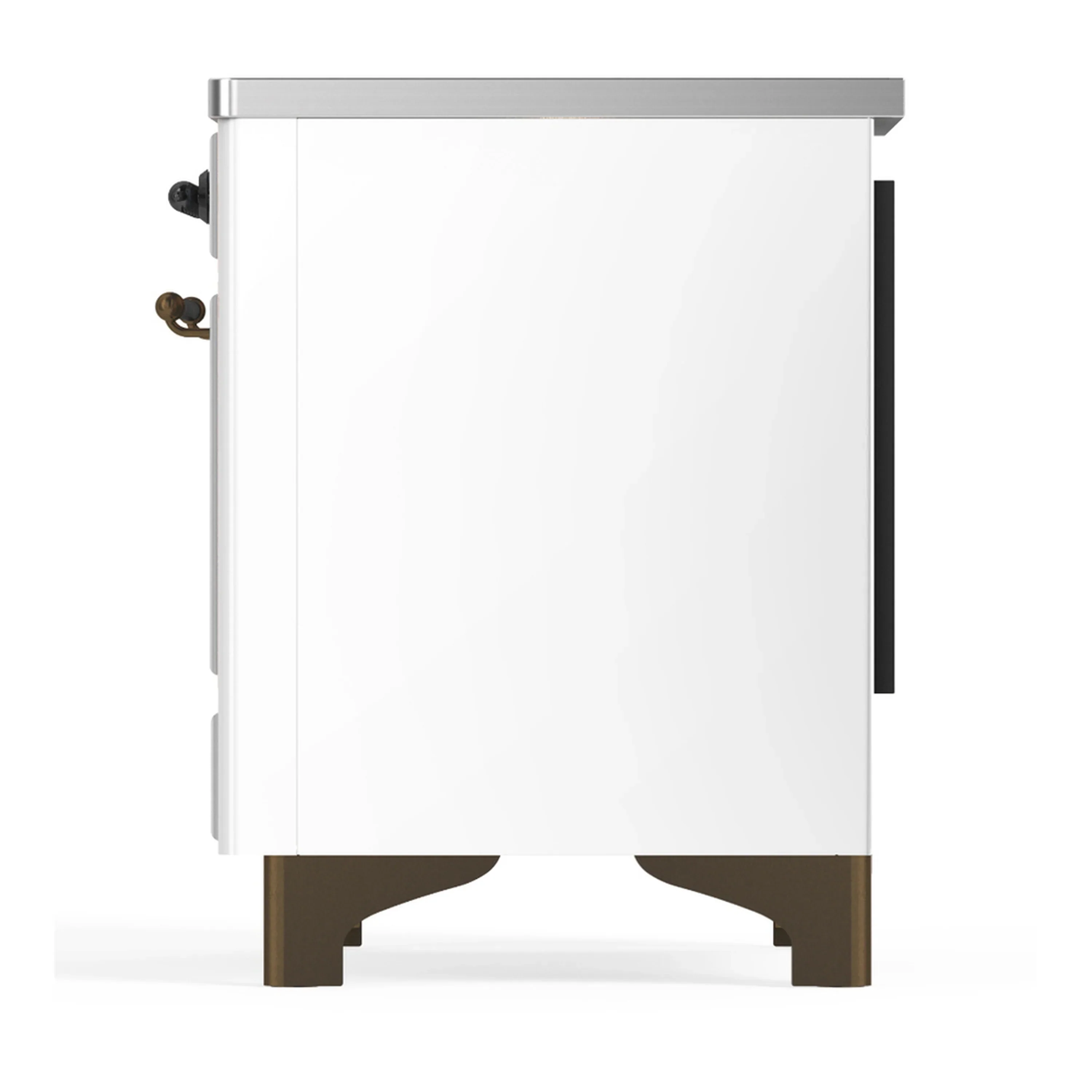 ILVE Majestic III 40-Inch Induction Range with 6 Induction Elements and Solid Door Electric Oven in White with Burnished Trim (UMDIB40QNR3WHB) - Image 9