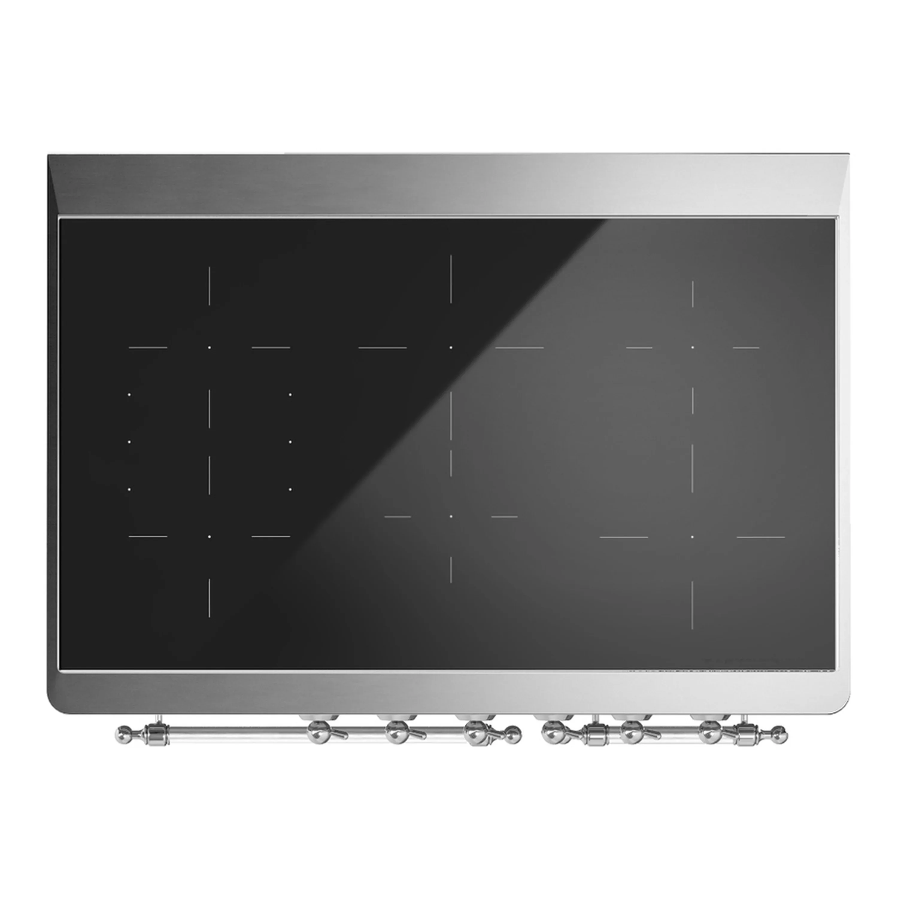 ILVE Majestic III 40-Inch Induction Range with 6 Induction Elements and Solid Door Electric Oven in Antique White with Chrome Trim (UMDIB40QNR3AWC) - Image 2