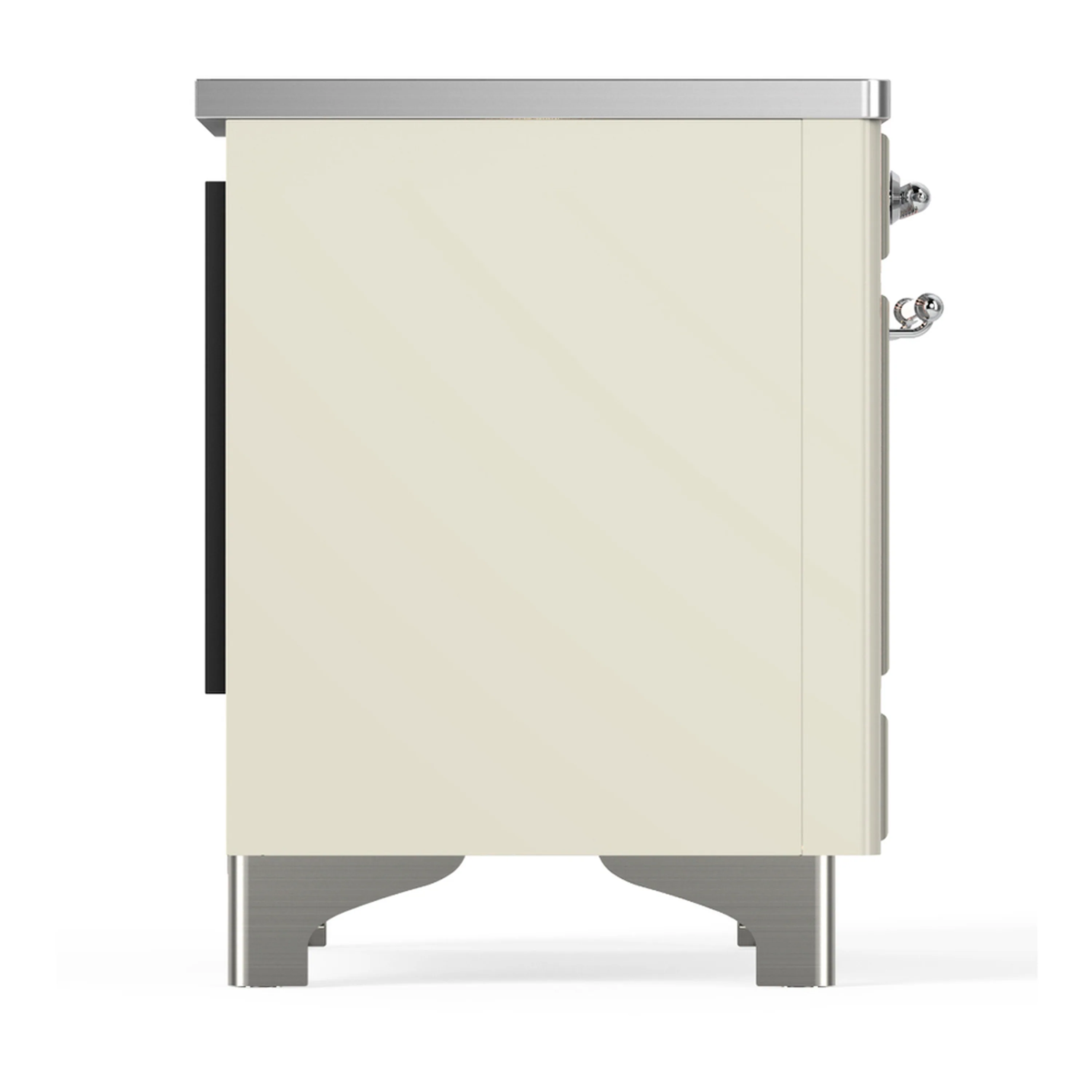 ILVE Majestic III 40-Inch Induction Range with 6 Induction Elements and Solid Door Electric Oven in Antique White with Chrome Trim (UMDIB40QNR3AWC) - Image 8