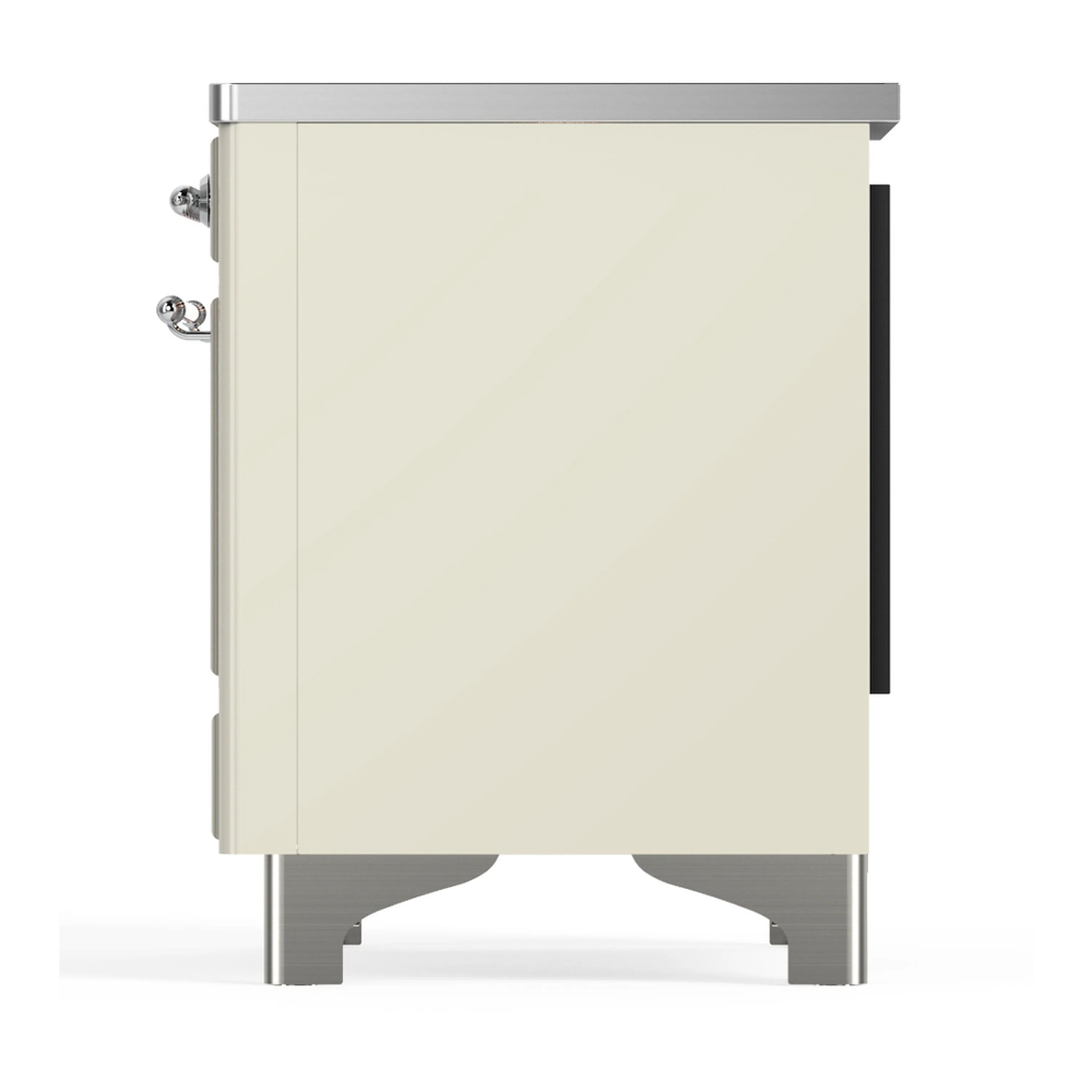 ILVE Majestic III 40-Inch Induction Range with 6 Induction Elements and Solid Door Electric Oven in Antique White with Chrome Trim (UMDIB40QNR3AWC) - Image 9