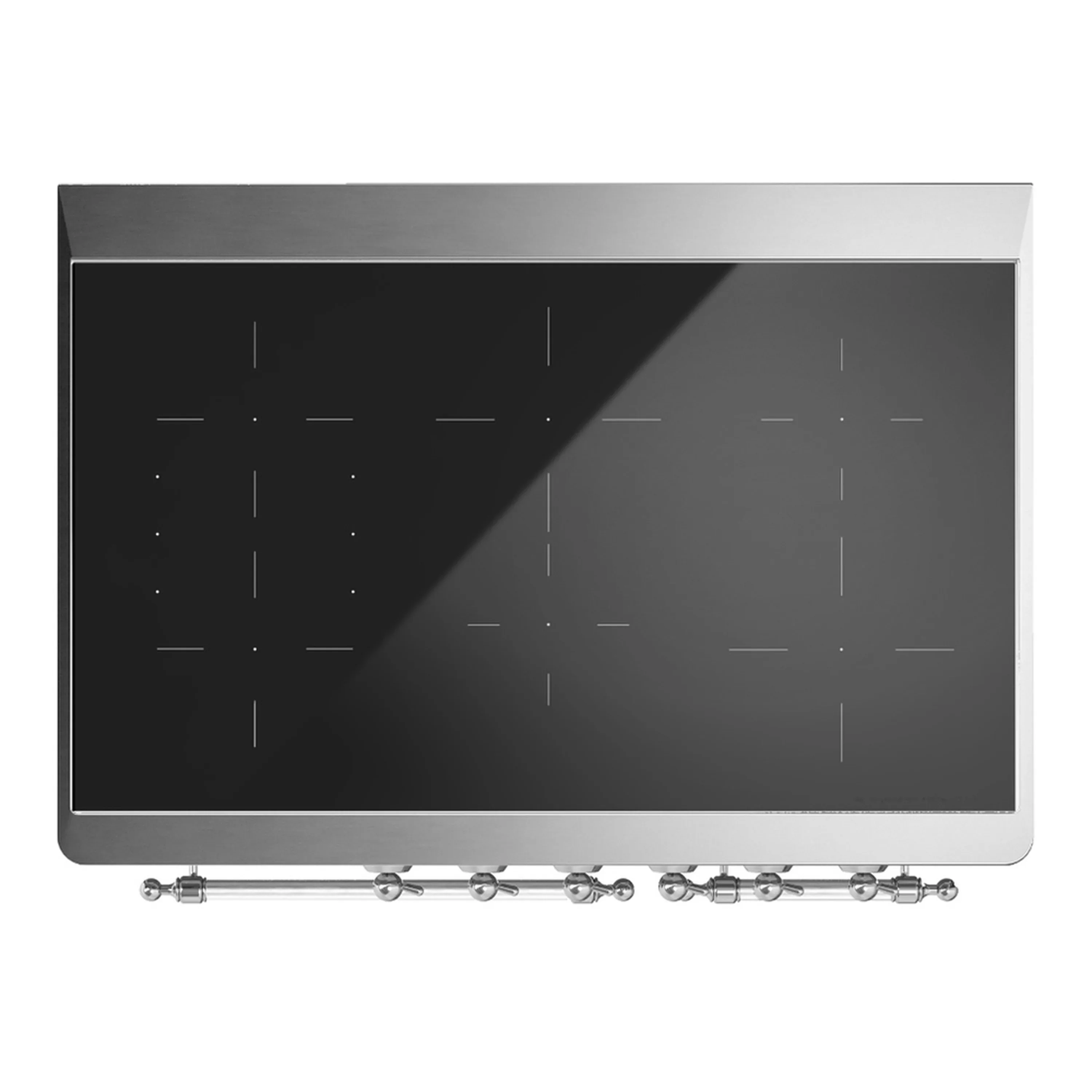 ILVE Majestic III 40-Inch Induction Range with 6 Induction Elements and Solid Door Electric Oven in Blue Grey with Chrome Trim (UMDIB40QNR3BGC) - Image 2