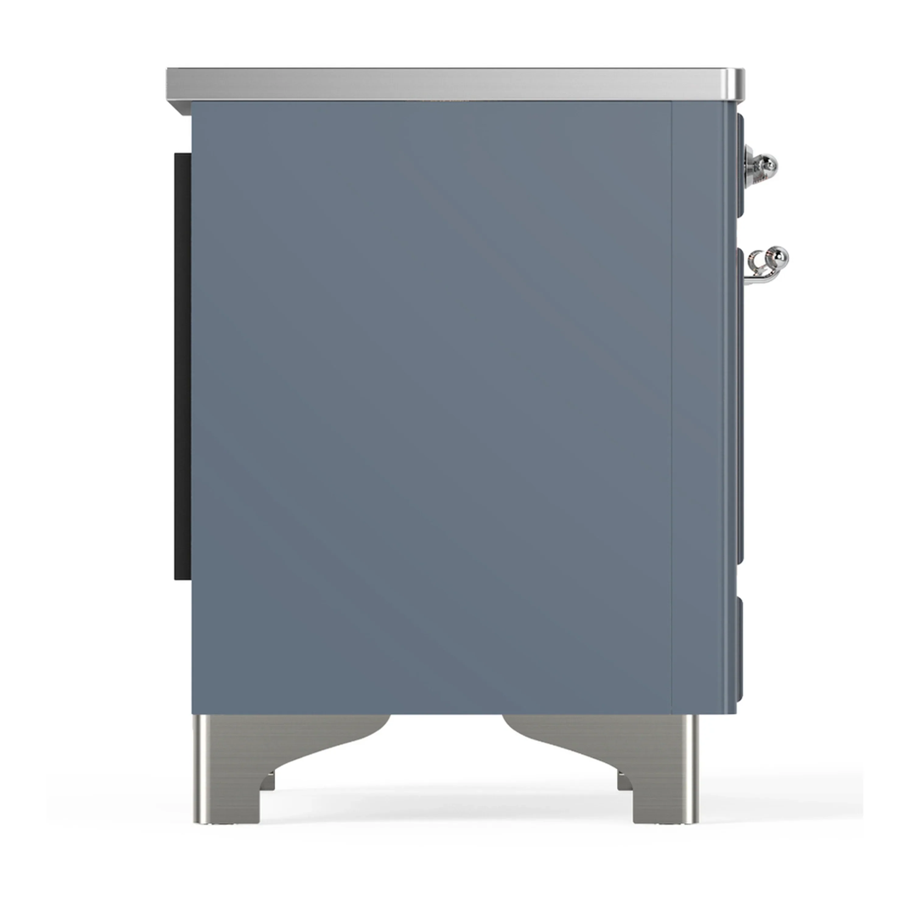 ILVE Majestic III 40-Inch Induction Range with 6 Induction Elements and Solid Door Electric Oven in Blue Grey with Chrome Trim (UMDIB40QNR3BGC) - Image 8