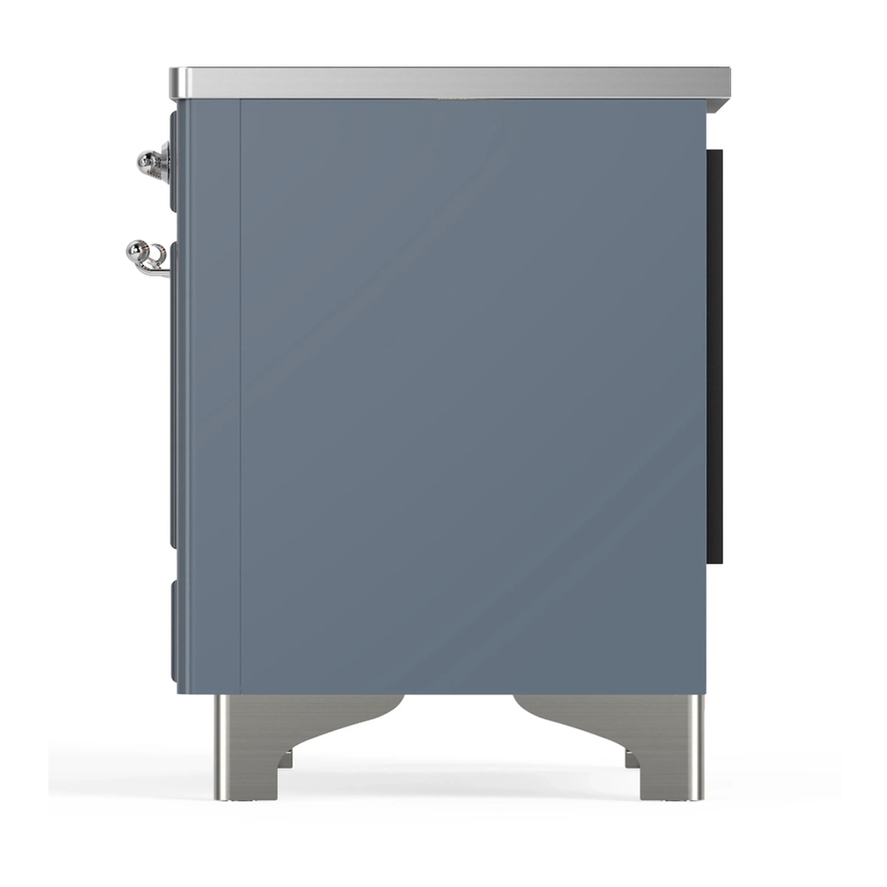 ILVE Majestic III 40-Inch Induction Range with 6 Induction Elements and Solid Door Electric Oven in Blue Grey with Chrome Trim (UMDIB40QNR3BGC) - Image 9