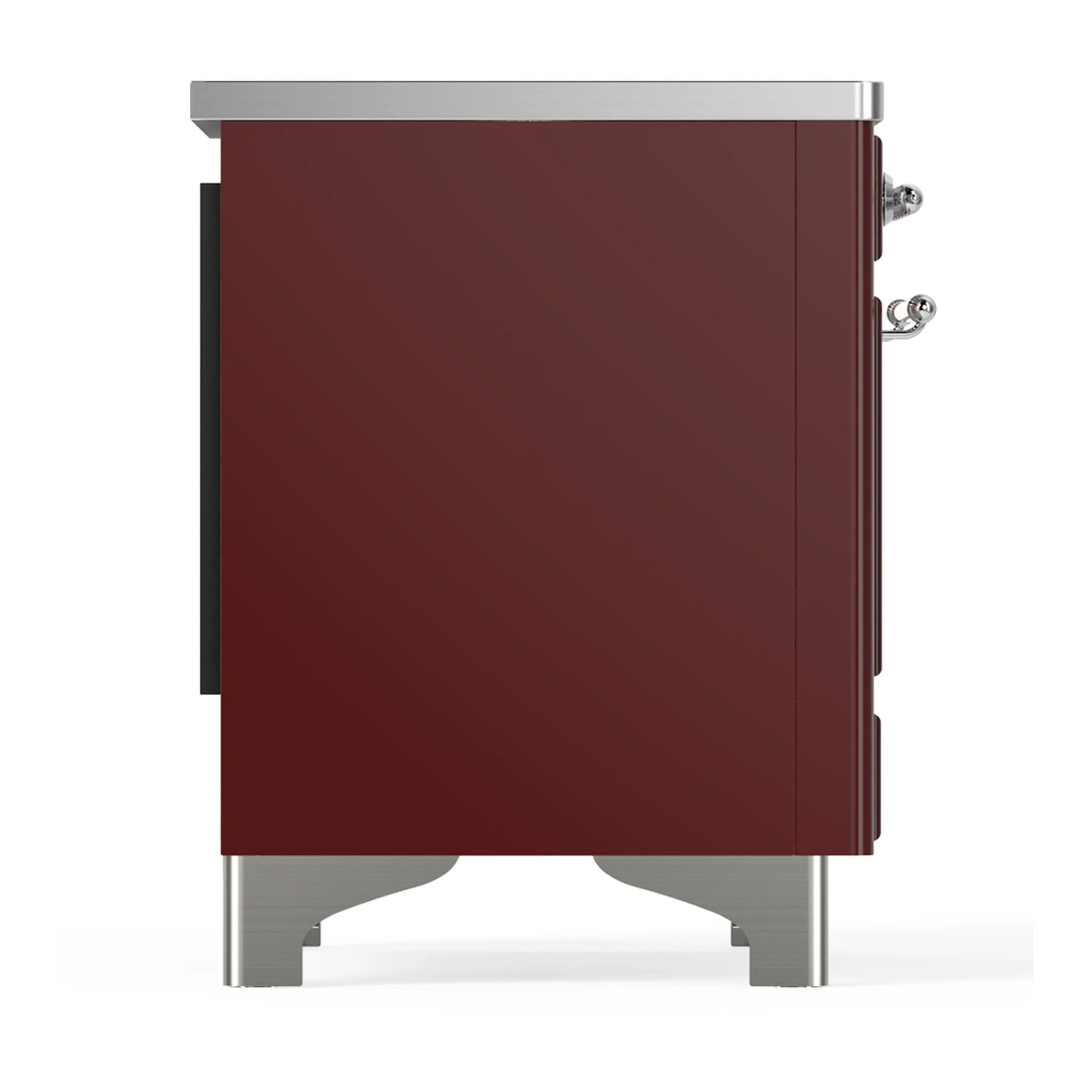 ILVE Majestic III 40-Inch Induction Range with 6 Induction Elements and Triple Glass Door Electric Oven in Burgundy with Chrome Trim (UMDIB40NR3BUC) - Image 8