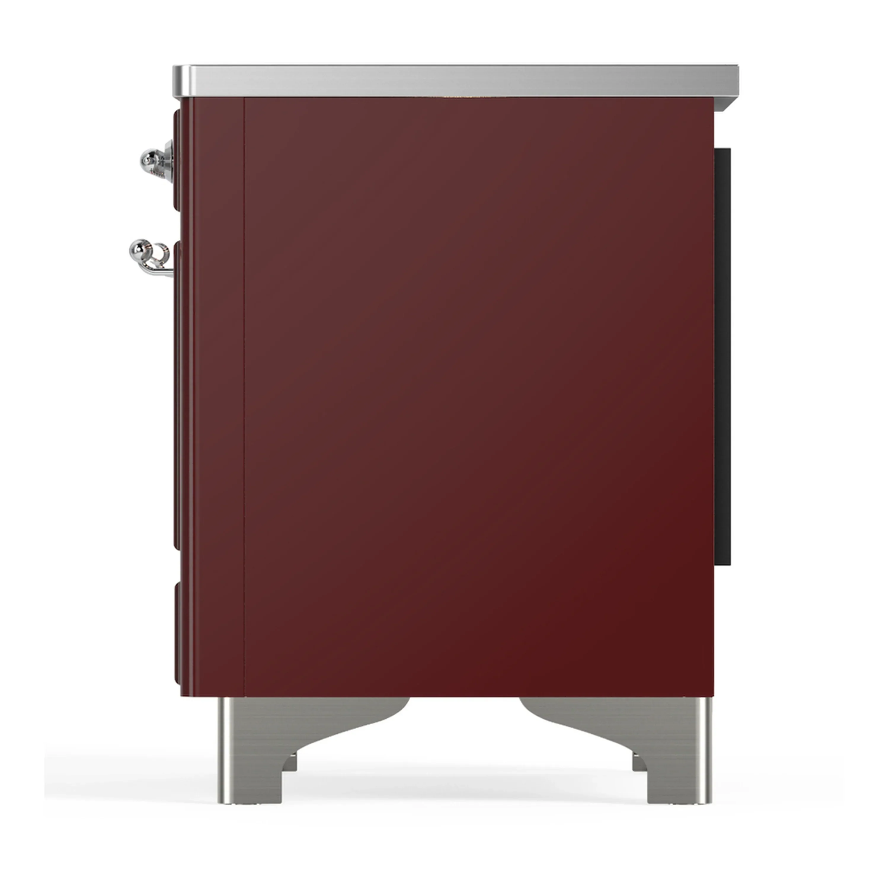 ILVE Majestic III 40-Inch Induction Range with 6 Induction Elements and Triple Glass Door Electric Oven in Burgundy with Chrome Trim (UMDIB40NR3BUC) - Image 9