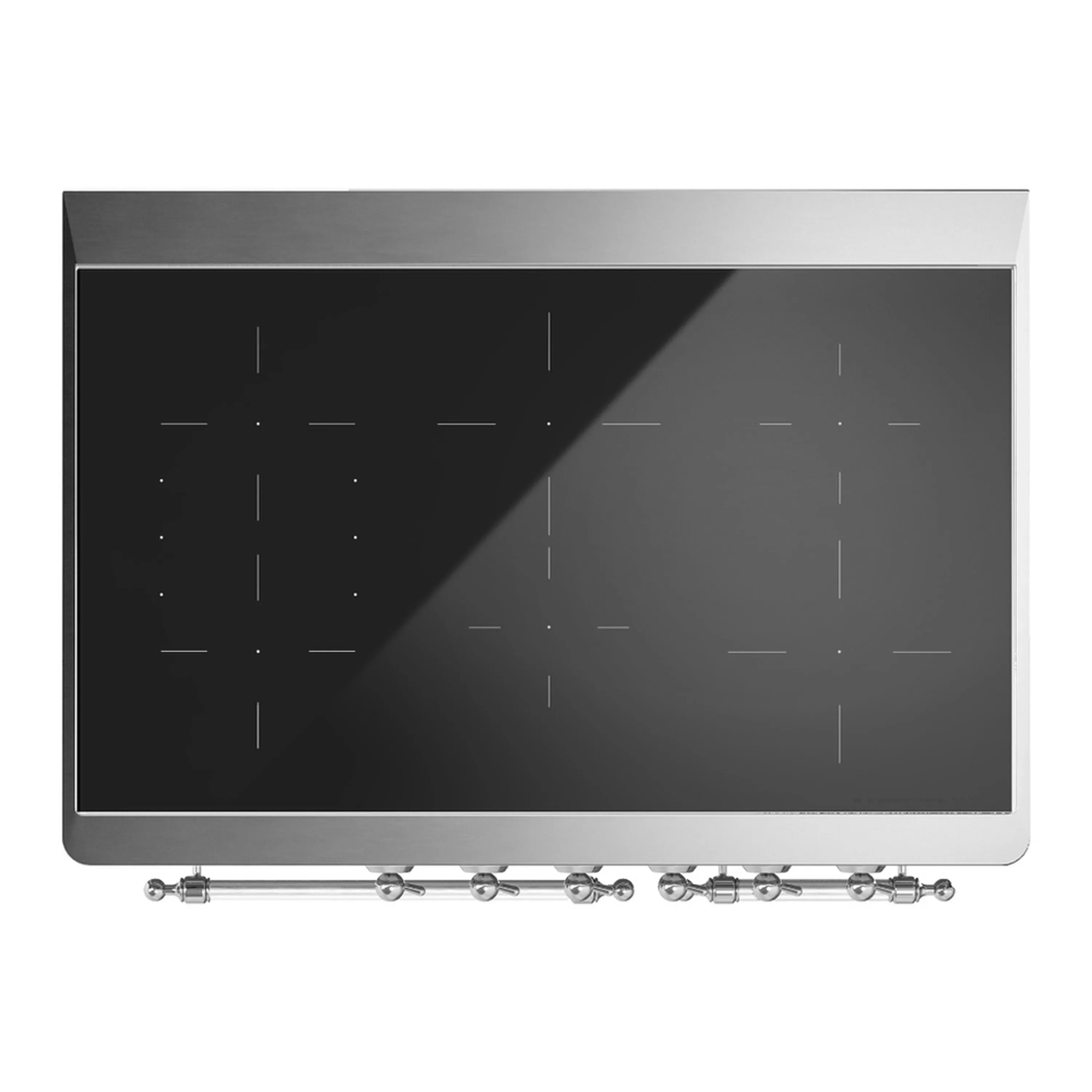 ILVE Majestic III 40-Inch Induction Range with 6 Induction Elements and Solid Door Electric Oven in Burgundy with Chrome Trim (UMDIB40QNR3BUC) - Image 2