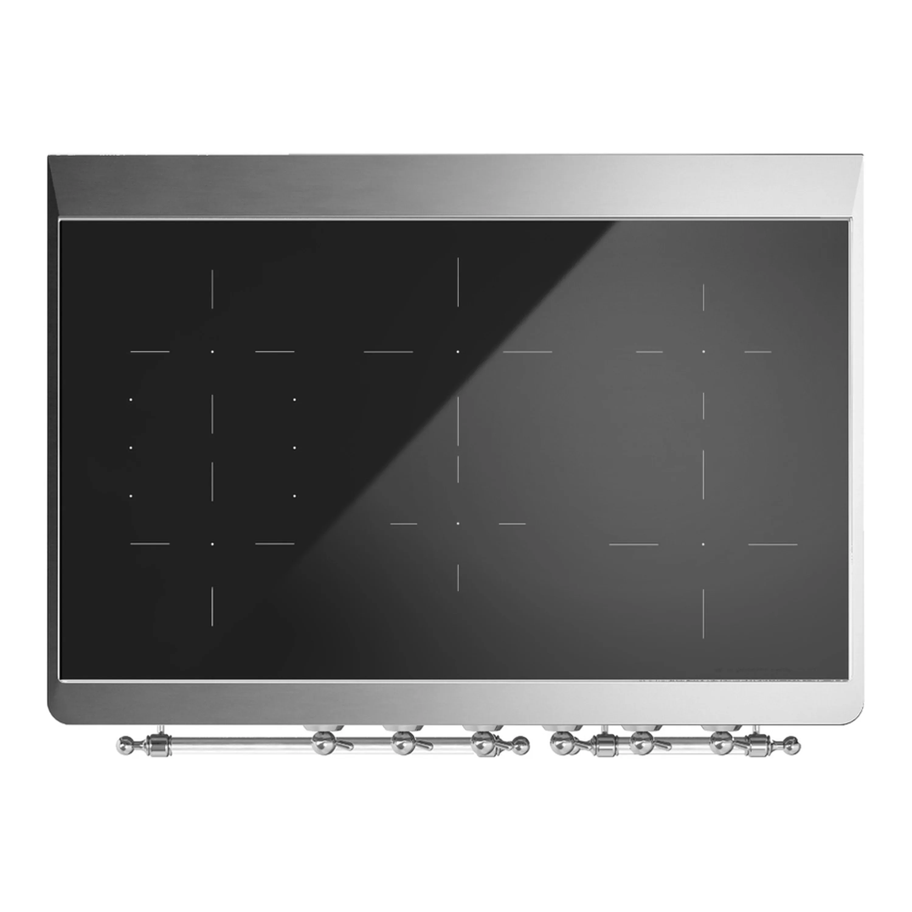 ILVE Majestic III 40-Inch Induction Range with 6 Induction Elements and Solid Door Electric Oven in Emerald Green with Chrome Trim (UMDIB40QNR3EGC) - Image 2
