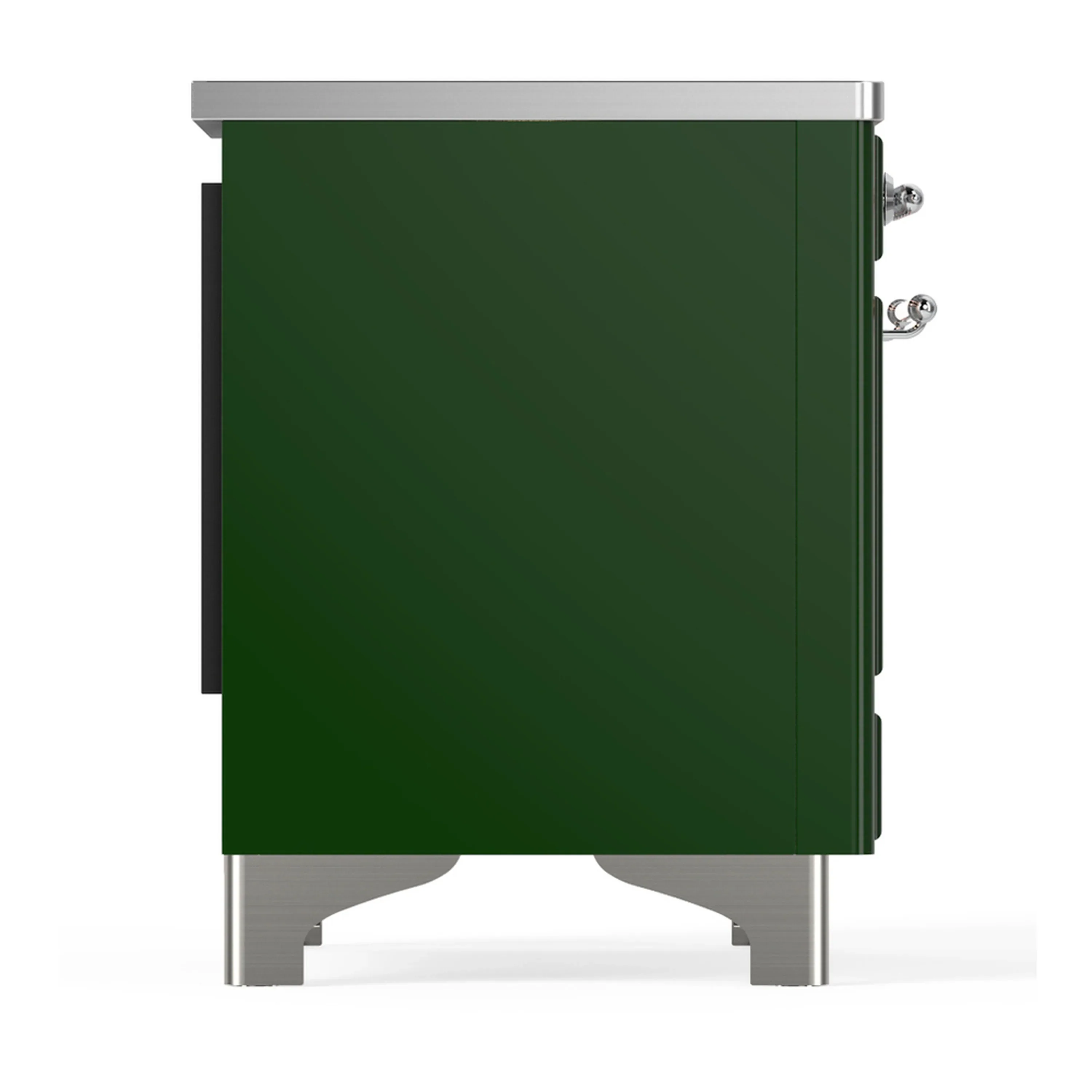 ILVE Majestic III 40-Inch Induction Range with 6 Induction Elements and Solid Door Electric Oven in Emerald Green with Chrome Trim (UMDIB40QNR3EGC) - Image 8