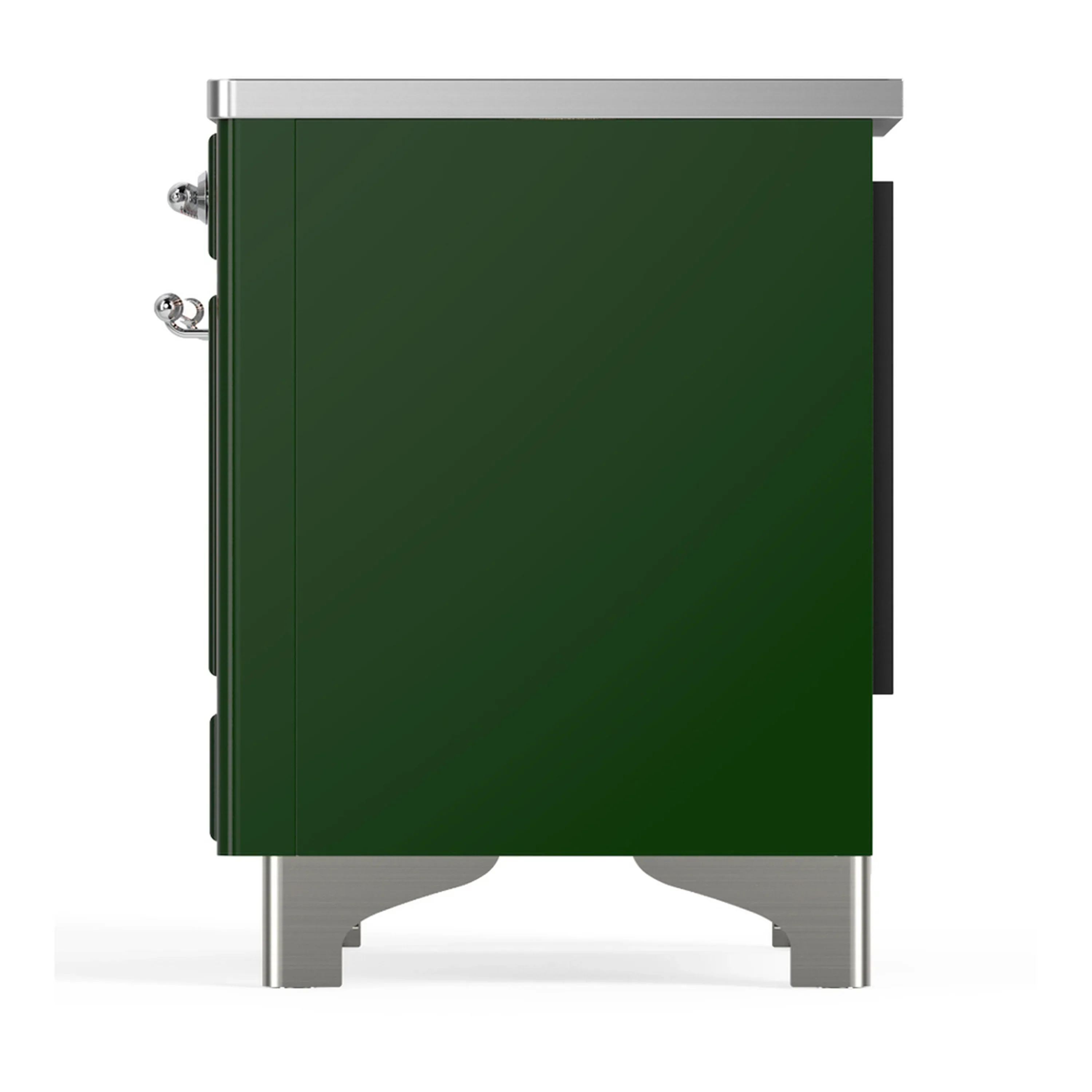 ILVE Majestic III 40-Inch Induction Range with 6 Induction Elements and Solid Door Electric Oven in Emerald Green with Chrome Trim (UMDIB40QNR3EGC) - Image 9