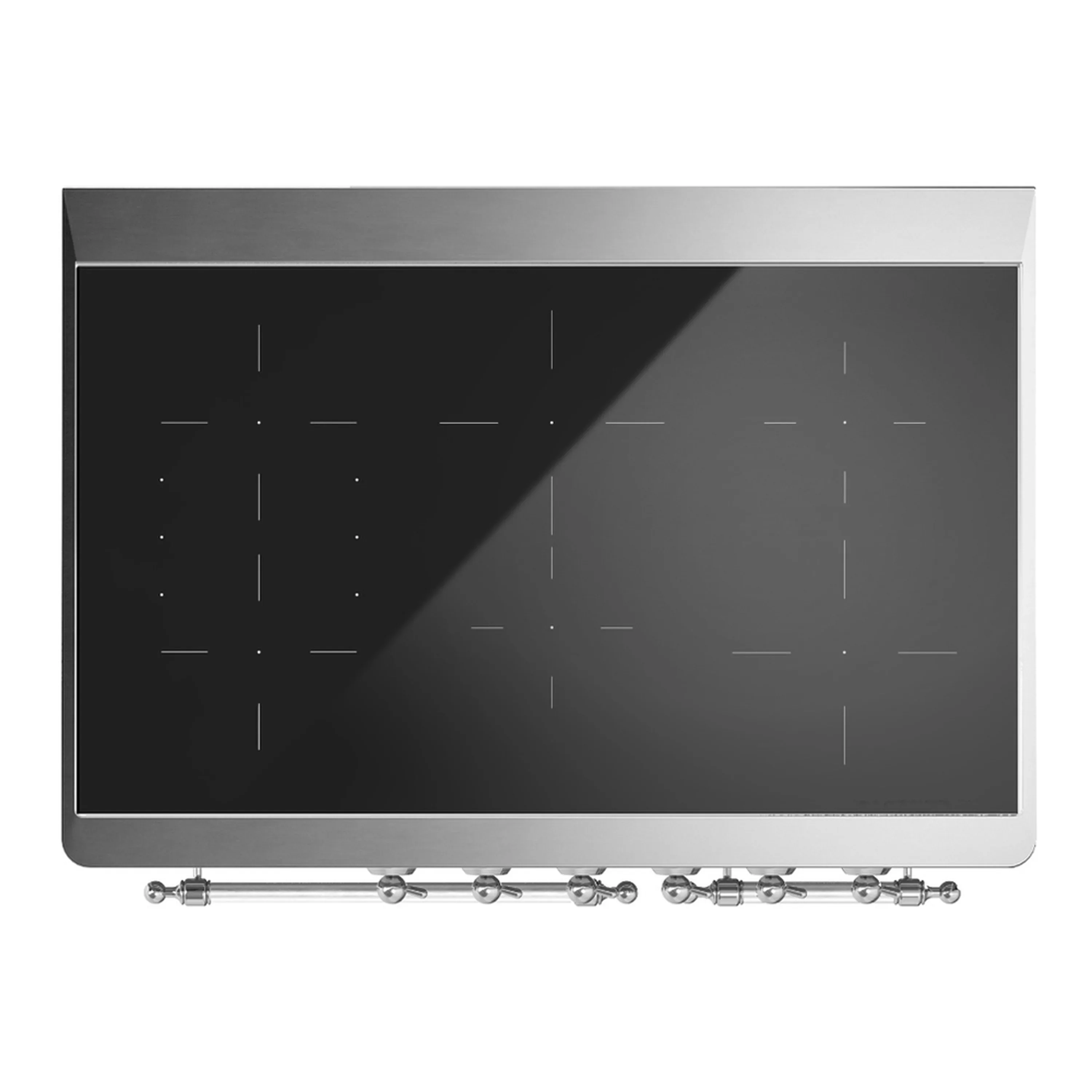 ILVE Majestic III 40-Inch Induction Range with 6 Induction Elements and Solid Door Electric Oven in Glossy Black with Chrome Trim (UMDIB40QNR3BKC) - Image 2