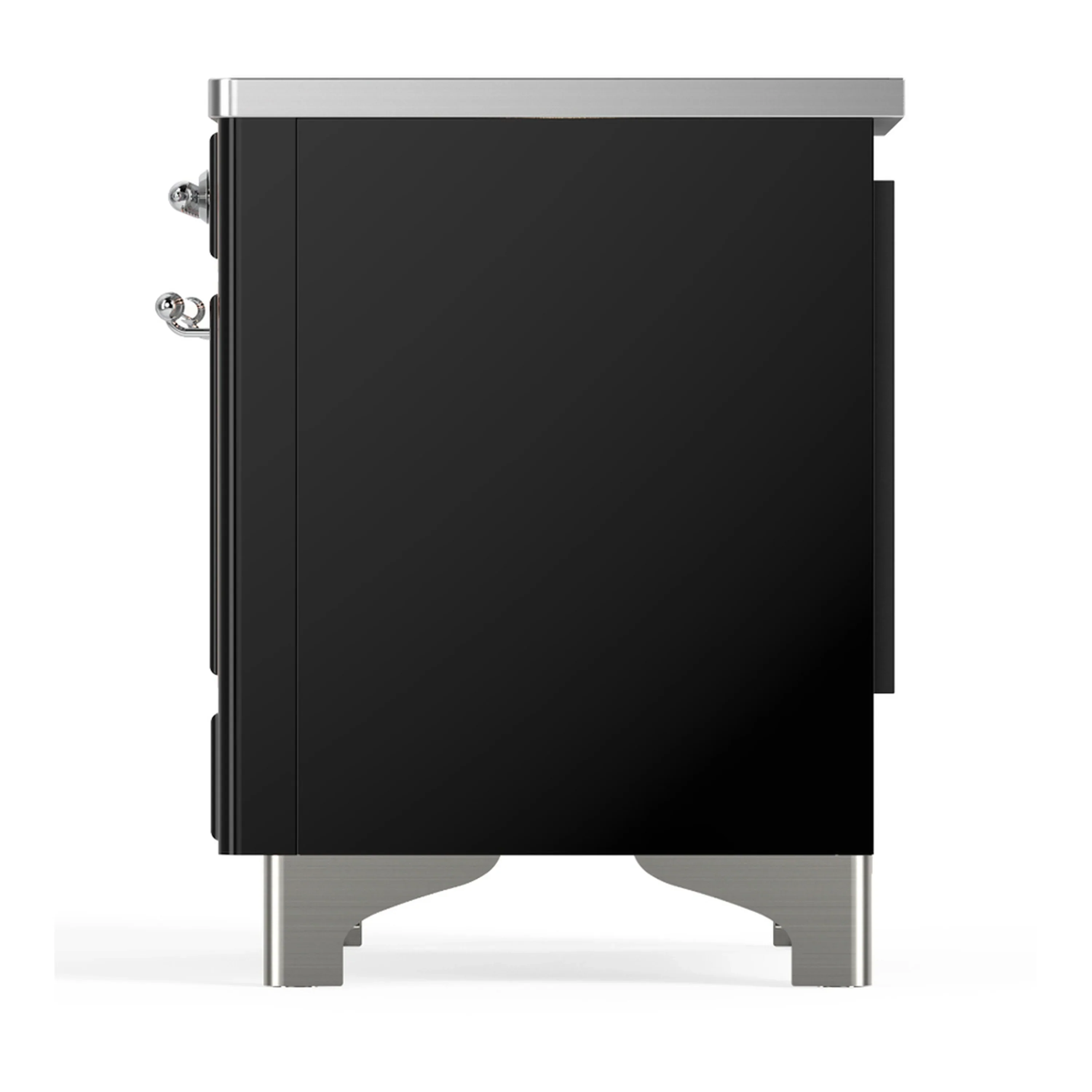 ILVE Majestic III 40-Inch Induction Range with 6 Induction Elements and Solid Door Electric Oven in Glossy Black with Chrome Trim (UMDIB40QNR3BKC) - Image 9
