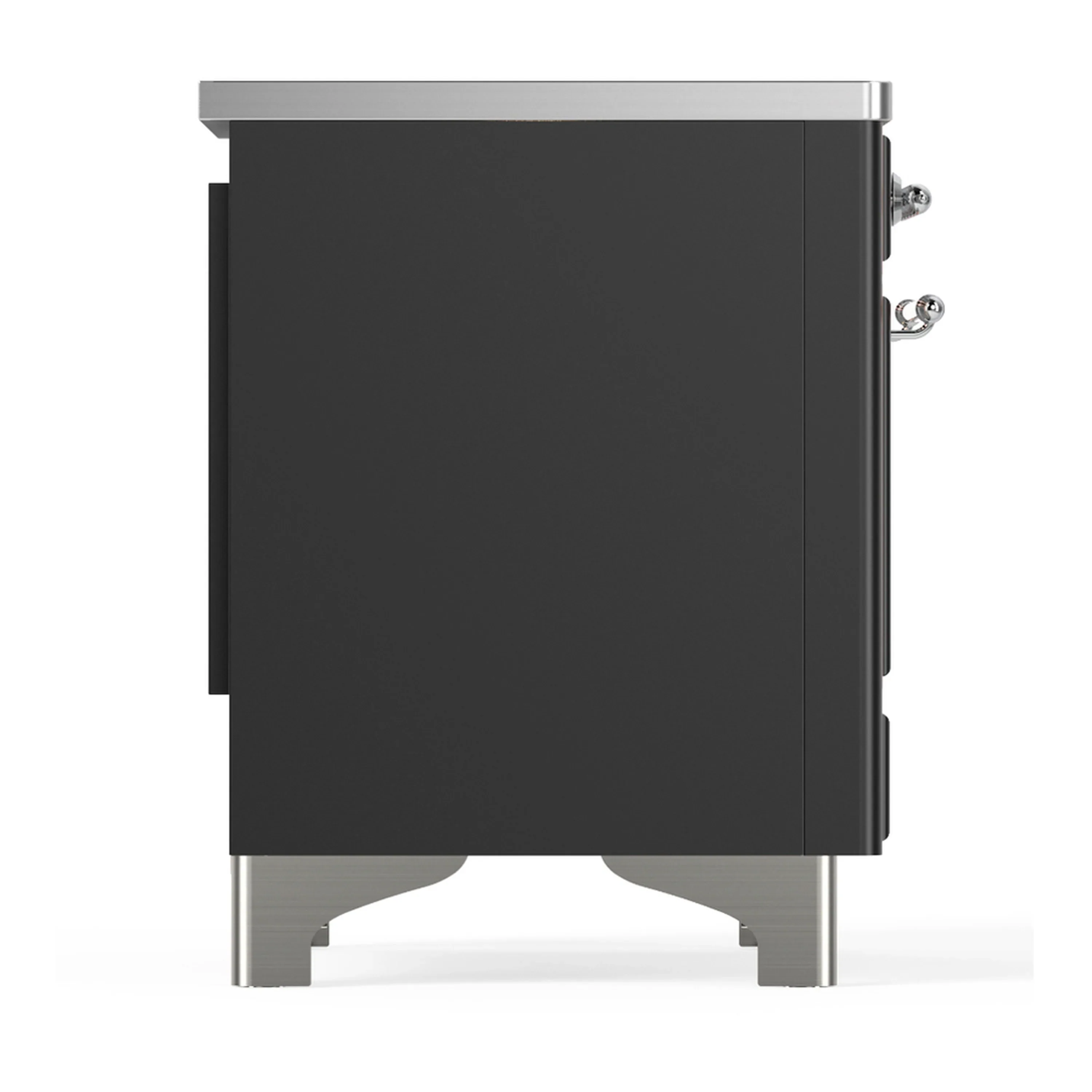 ILVE Majestic III 40-Inch Induction Range with 6 Induction Elements and Solid Door Electric Oven in Matte Graphite with Chrome Trim (UMDIB40QNR3MGC) - Image 8