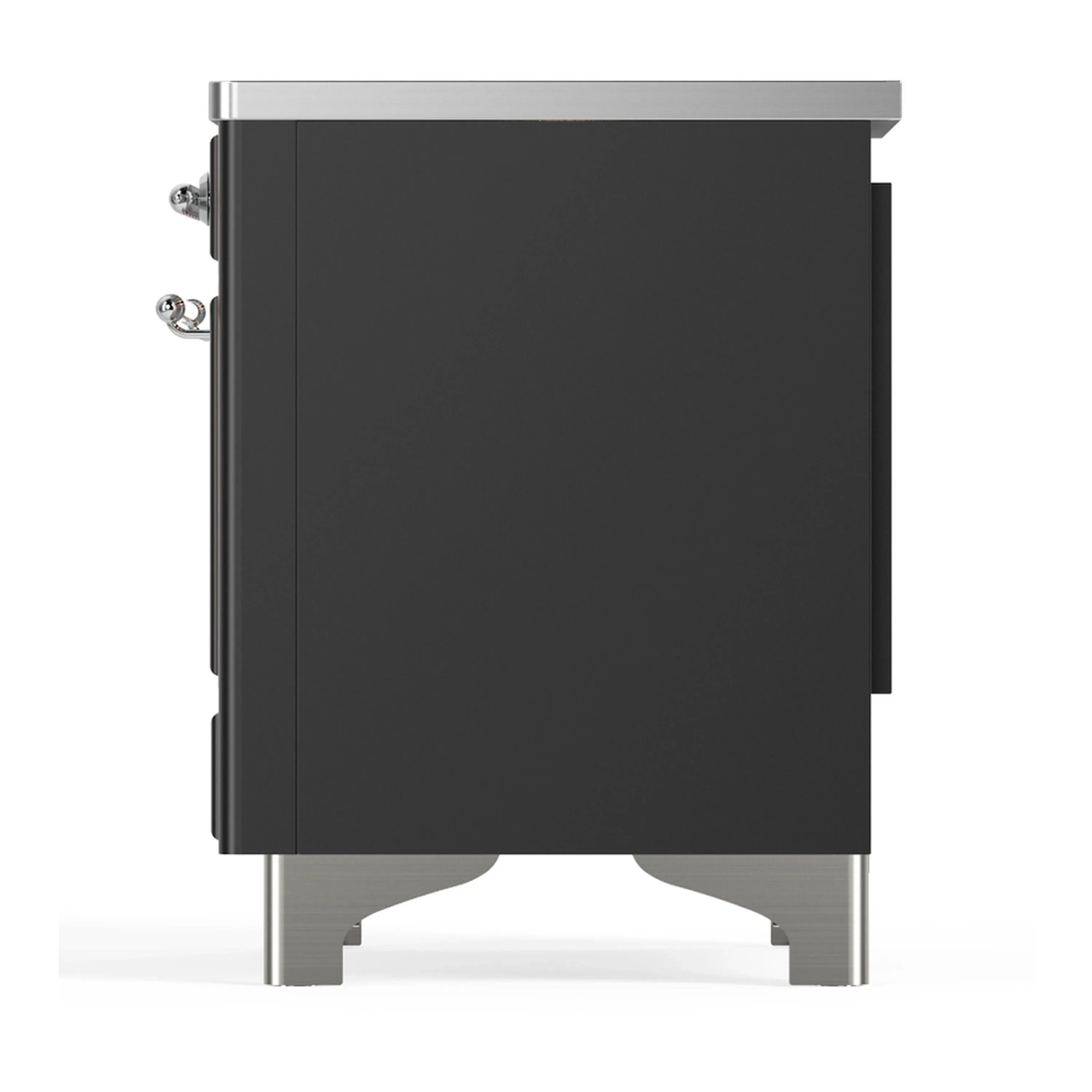 ILVE Majestic III 40-Inch Induction Range with 6 Induction Elements and Solid Door Electric Oven in Matte Graphite with Chrome Trim (UMDIB40QNR3MGC) - Image 9