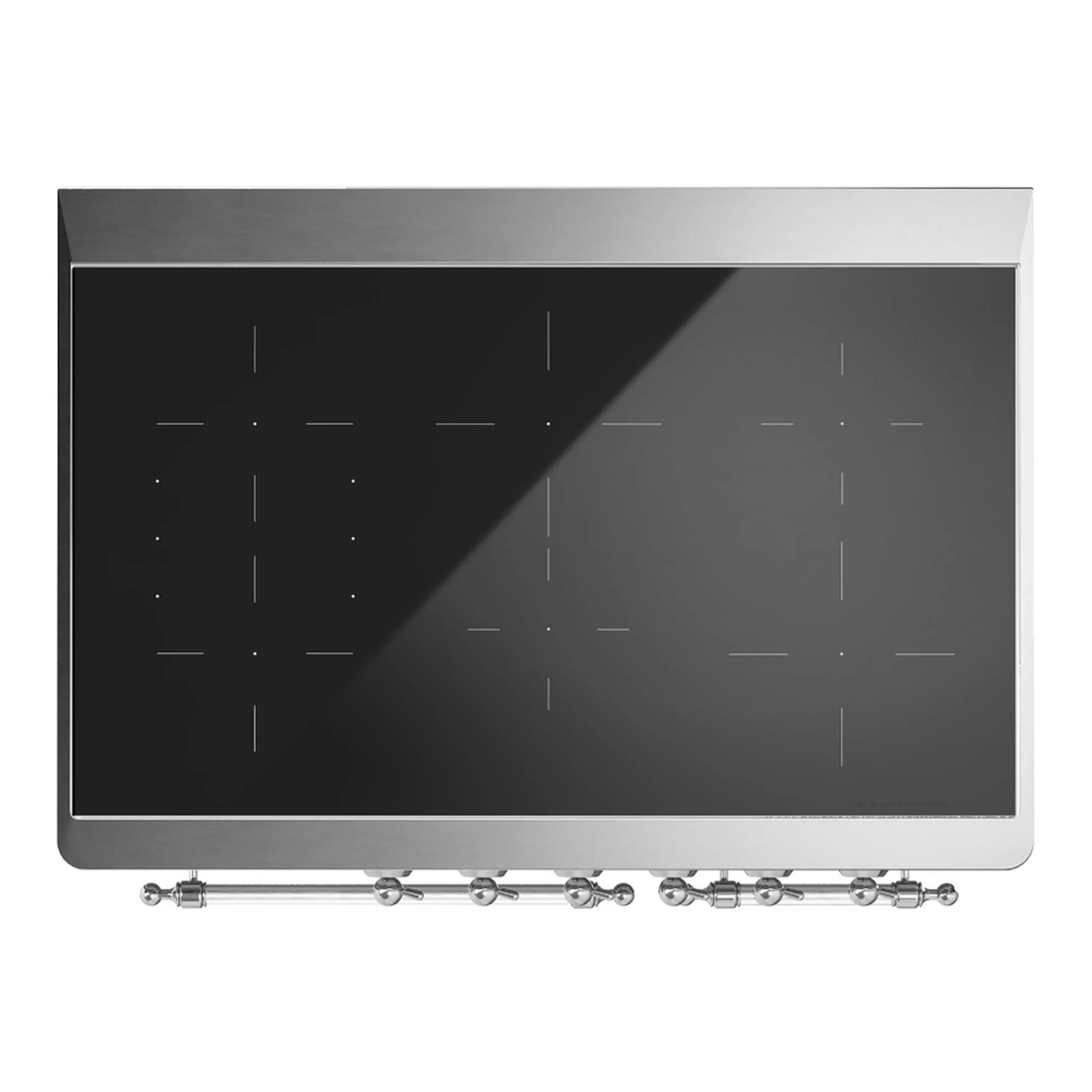 ILVE Majestic III 40-Inch Induction Range with 6 Induction Elements and Solid Door Electric Oven in Mightnight Blue with Chrome Trim (UMDIB40QNR3MBC) - Image 2