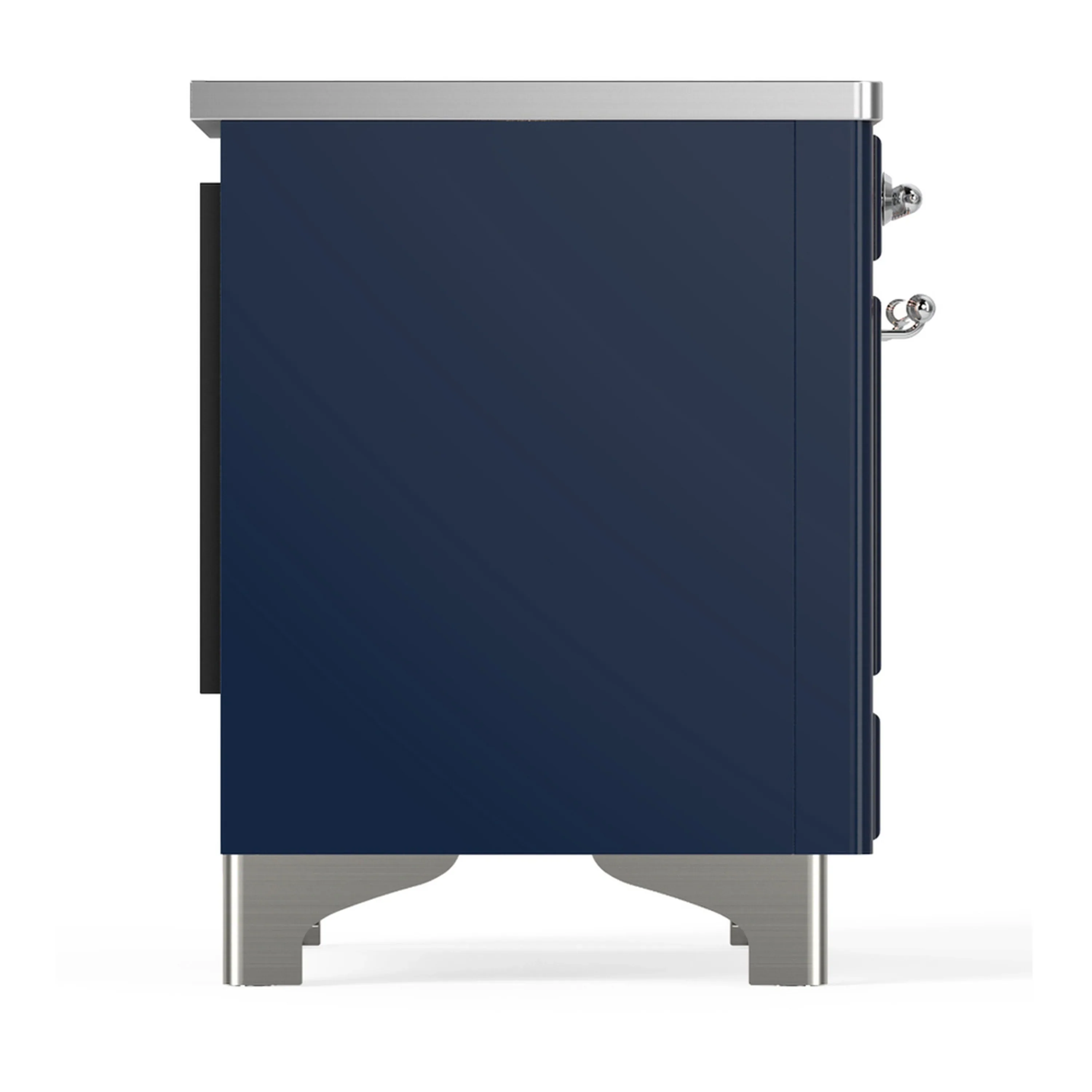 ILVE Majestic III 40-Inch Induction Range with 6 Induction Elements and Solid Door Electric Oven in Mightnight Blue with Chrome Trim (UMDIB40QNR3MBC) - Image 8