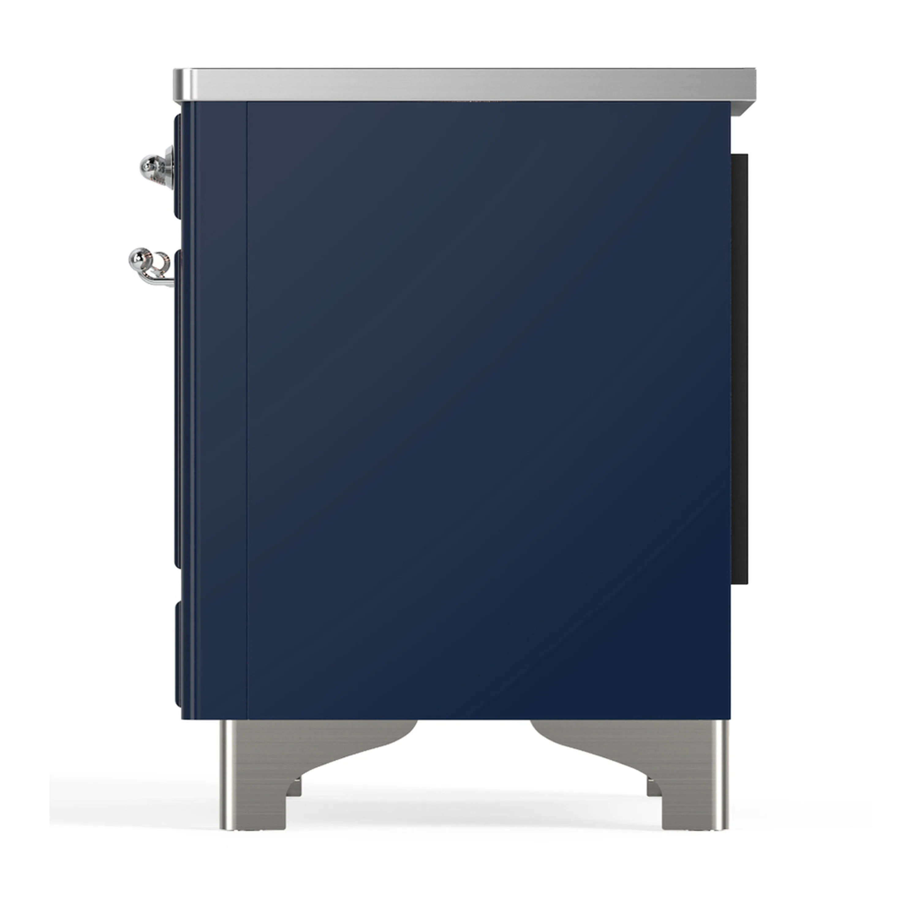 ILVE Majestic III 40-Inch Induction Range with 6 Induction Elements and Solid Door Electric Oven in Mightnight Blue with Chrome Trim (UMDIB40QNR3MBC) - Image 9