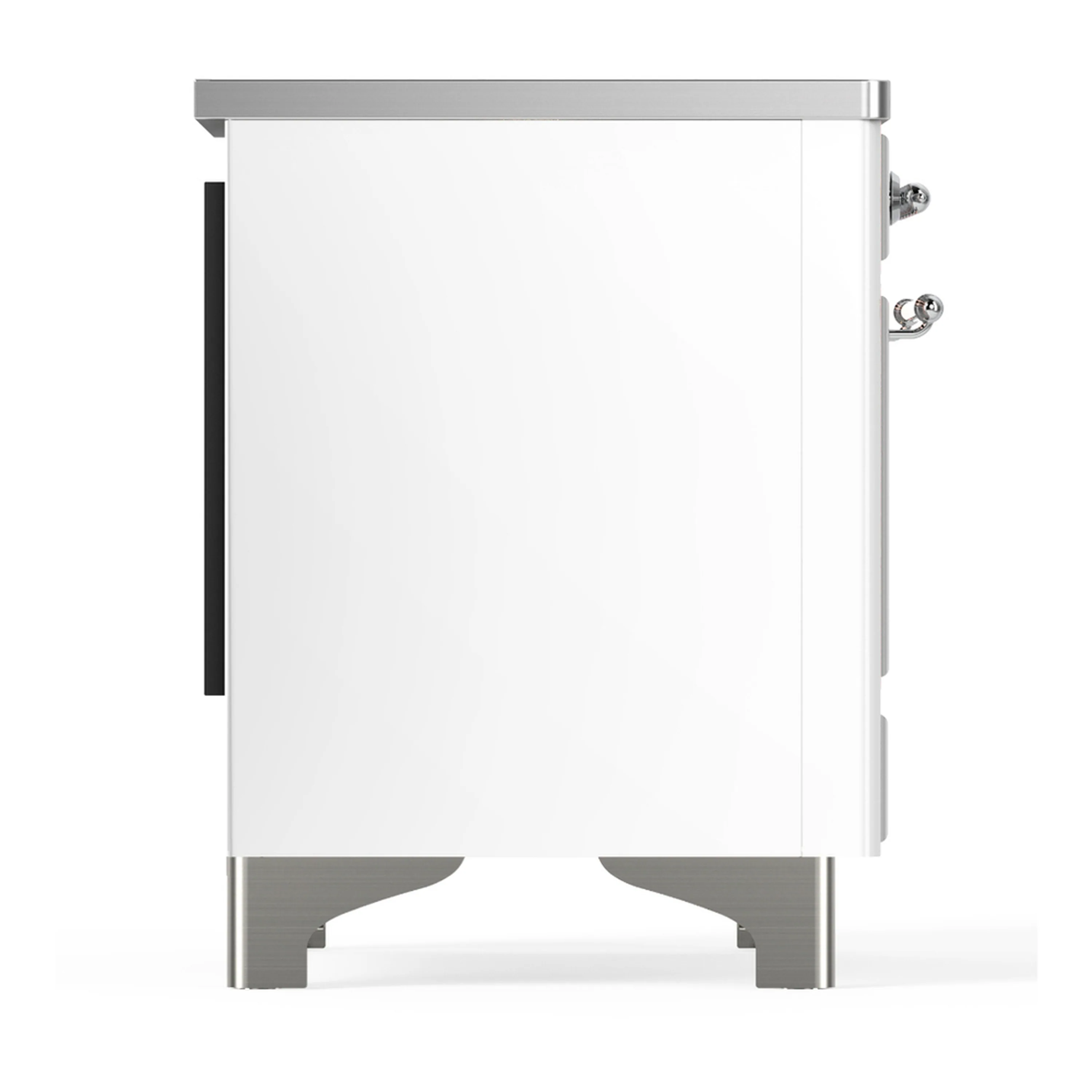 ILVE Majestic III 40-Inch Induction Range with 6 Induction Elements and Triple Glass Door Electric Oven in White with Chrome Trim (UMDIB40NR3WHC) - Image 8