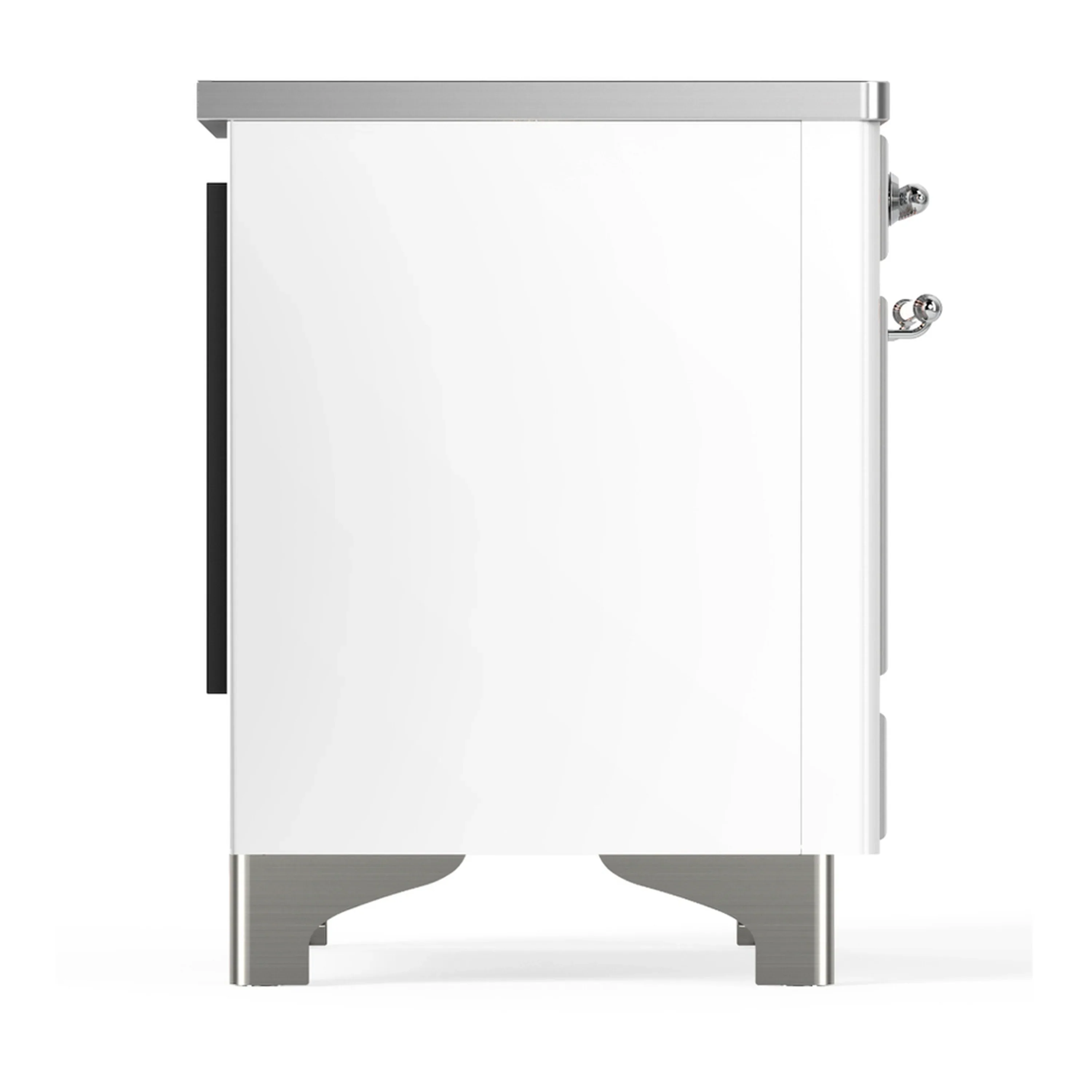 ILVE Majestic III 40-Inch Induction Range with 6 Induction Elements and Solid Door Electric Oven in White with Chrome Trim (UMDIB40QNR3WHC) - Image 8