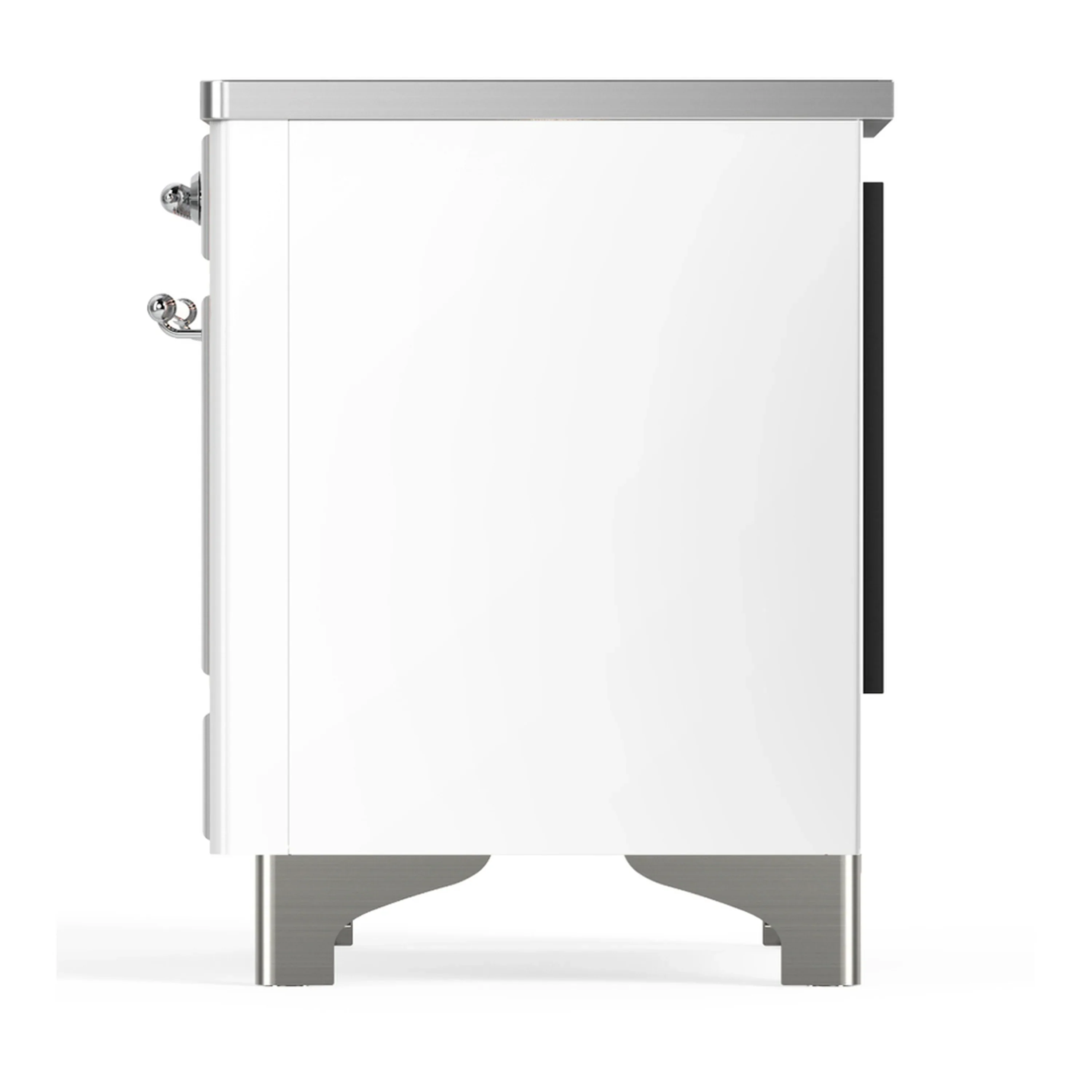 ILVE Majestic III 40-Inch Induction Range with 6 Induction Elements and Solid Door Electric Oven in White with Chrome Trim (UMDIB40QNR3WHC) - Image 9