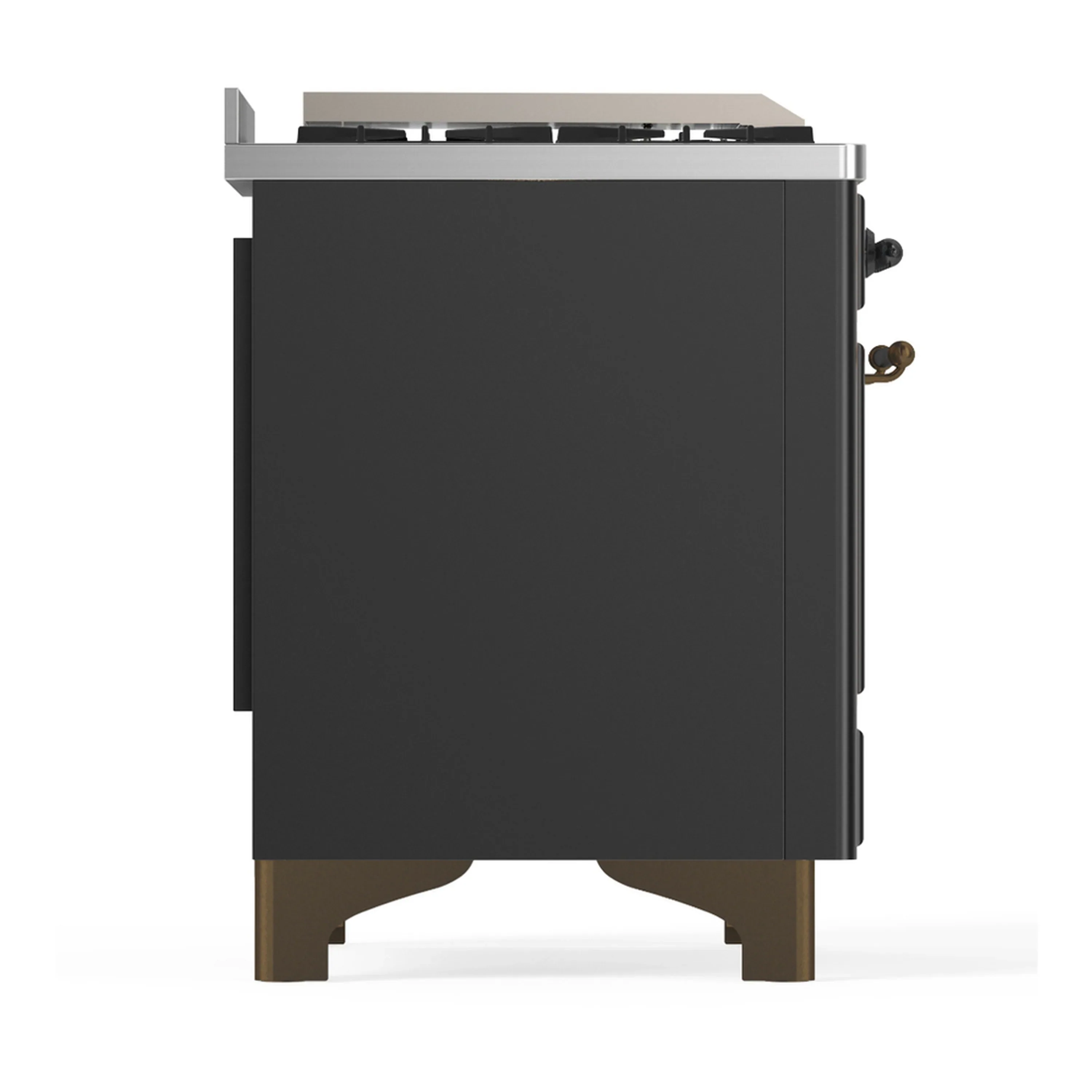 ILVE Majestic III 48-inch Dual Fuel Range with 5 Liquid Propane Burner, Griddle and Triple Glass Door Electric Oven in Graphite Matte with Burnished Trim (UM48FNR3MGBLP) - Image 8