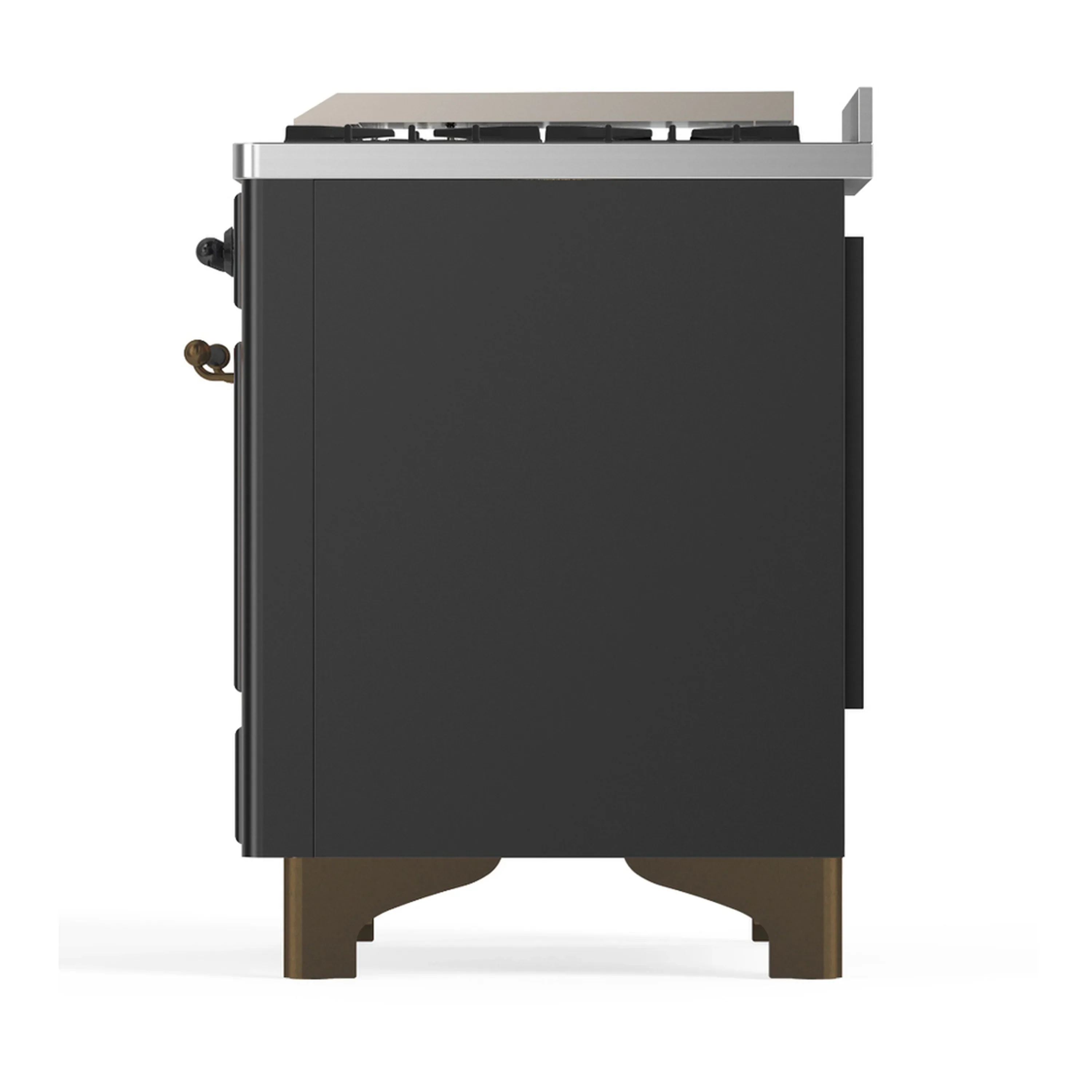 ILVE Majestic III 48-inch Dual Fuel Range with 5 Liquid Propane Burner, Griddle and Triple Glass Door Electric Oven in Graphite Matte with Burnished Trim (UM48FNR3MGBLP) - Image 9