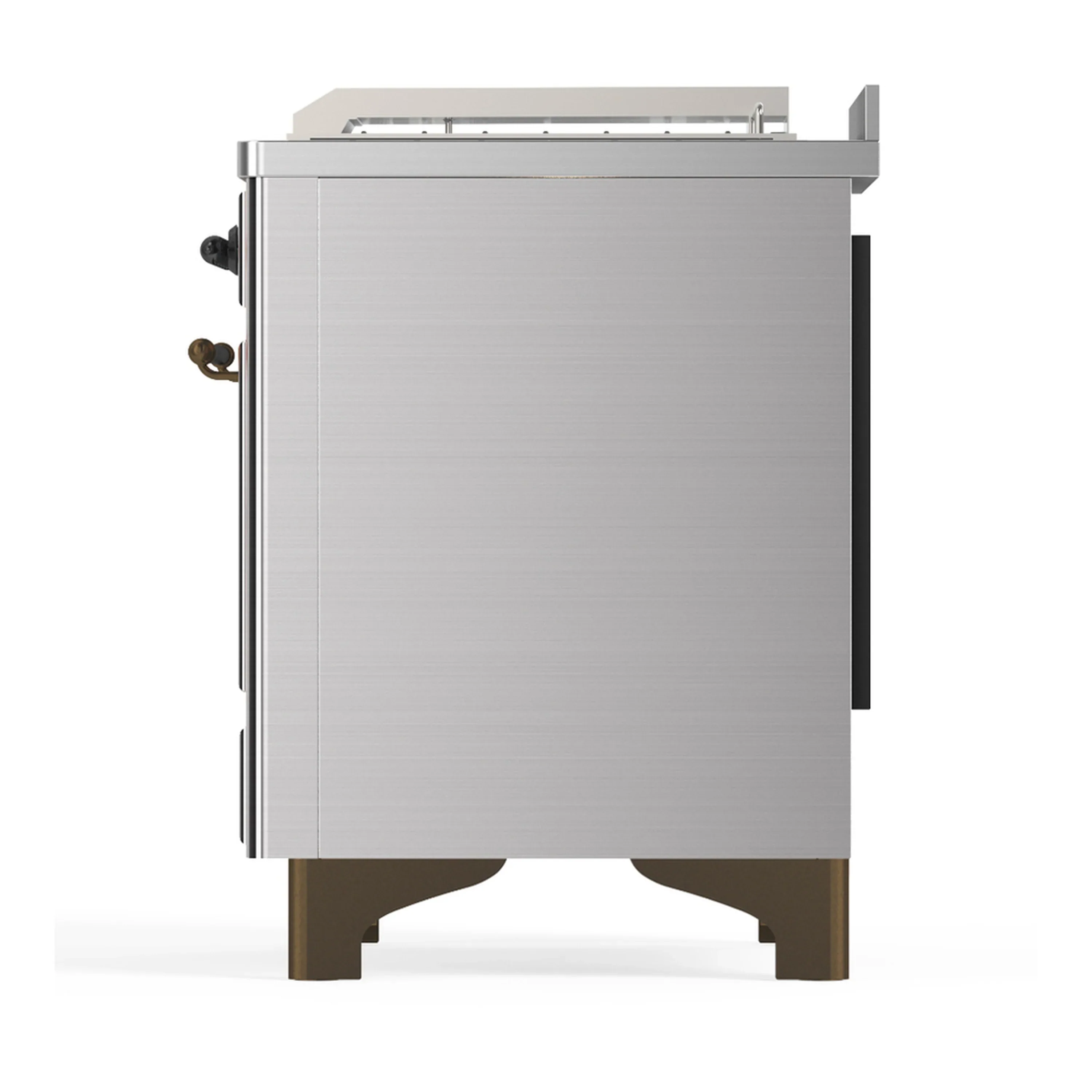 ILVE Majestic III 48-inch Dual Fuel Range with 5 Liquid Propane Burner, Griddle, French Top and Triple Glass Door Electric Oven in Stainless Steel with Burnished Trim (UM48FSNR3SSBLP) - Image 9