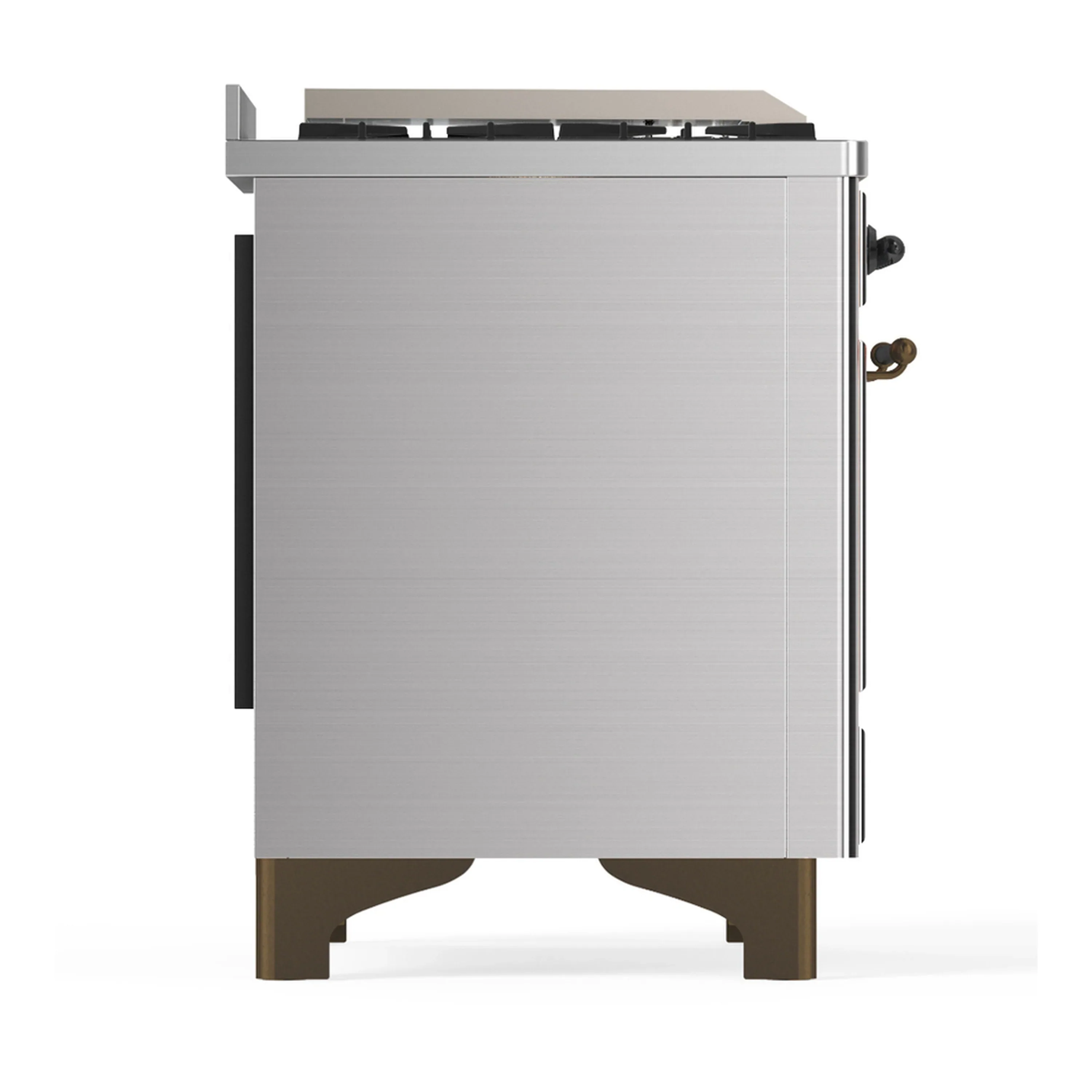 ILVE Majestic III 48-inch Dual Fuel Range with 5 Liquid Propane Burner, Griddle, French Top and Solid Door Electric Oven in Stainless Steel with Burnished Trim (UM48FSQNR3SSBLP) - Image 8