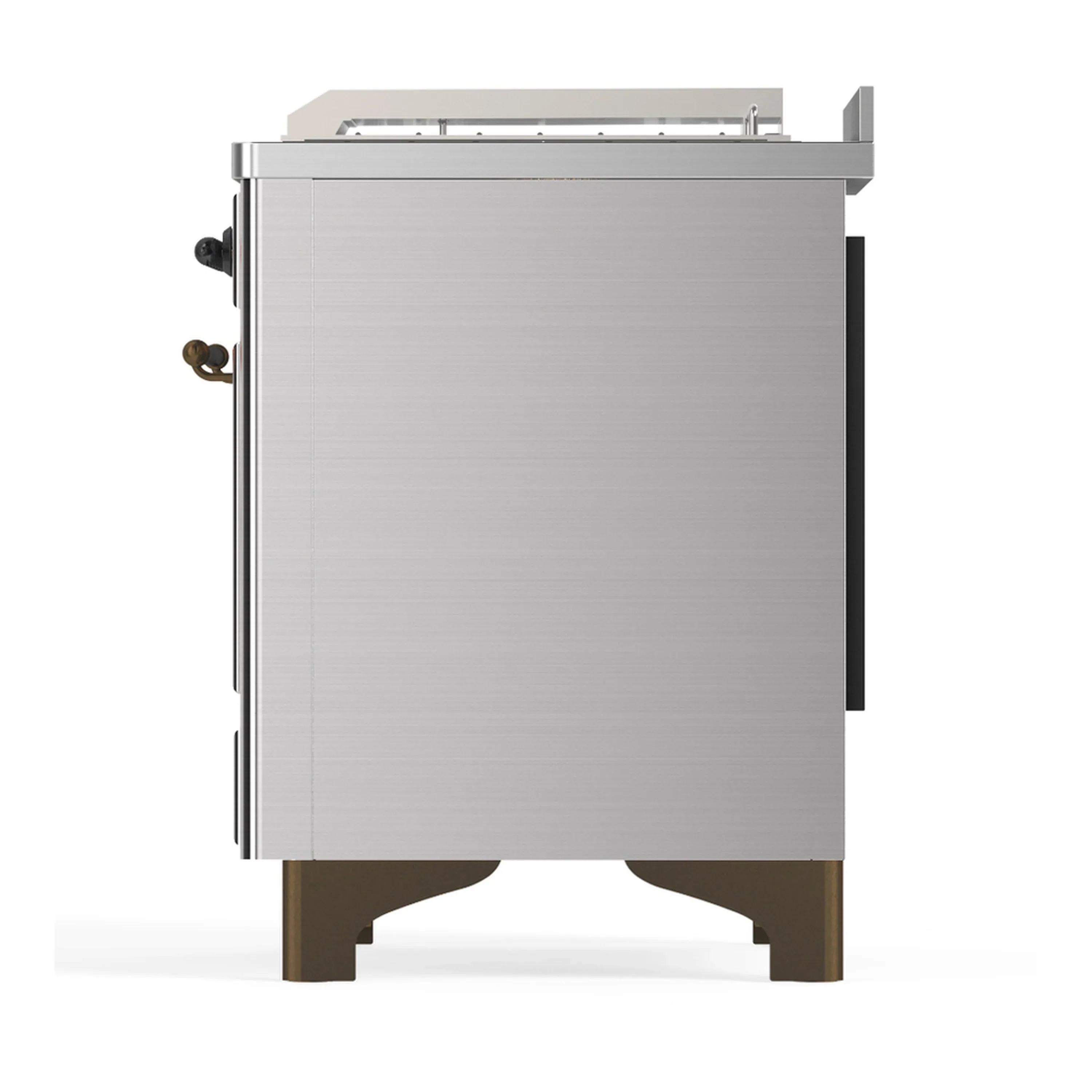 ILVE Majestic III 48-inch Dual Fuel Range with 5 Liquid Propane Burner, Griddle, French Top and Solid Door Electric Oven in Stainless Steel with Burnished Trim (UM48FSQNR3SSBLP) - Image 9