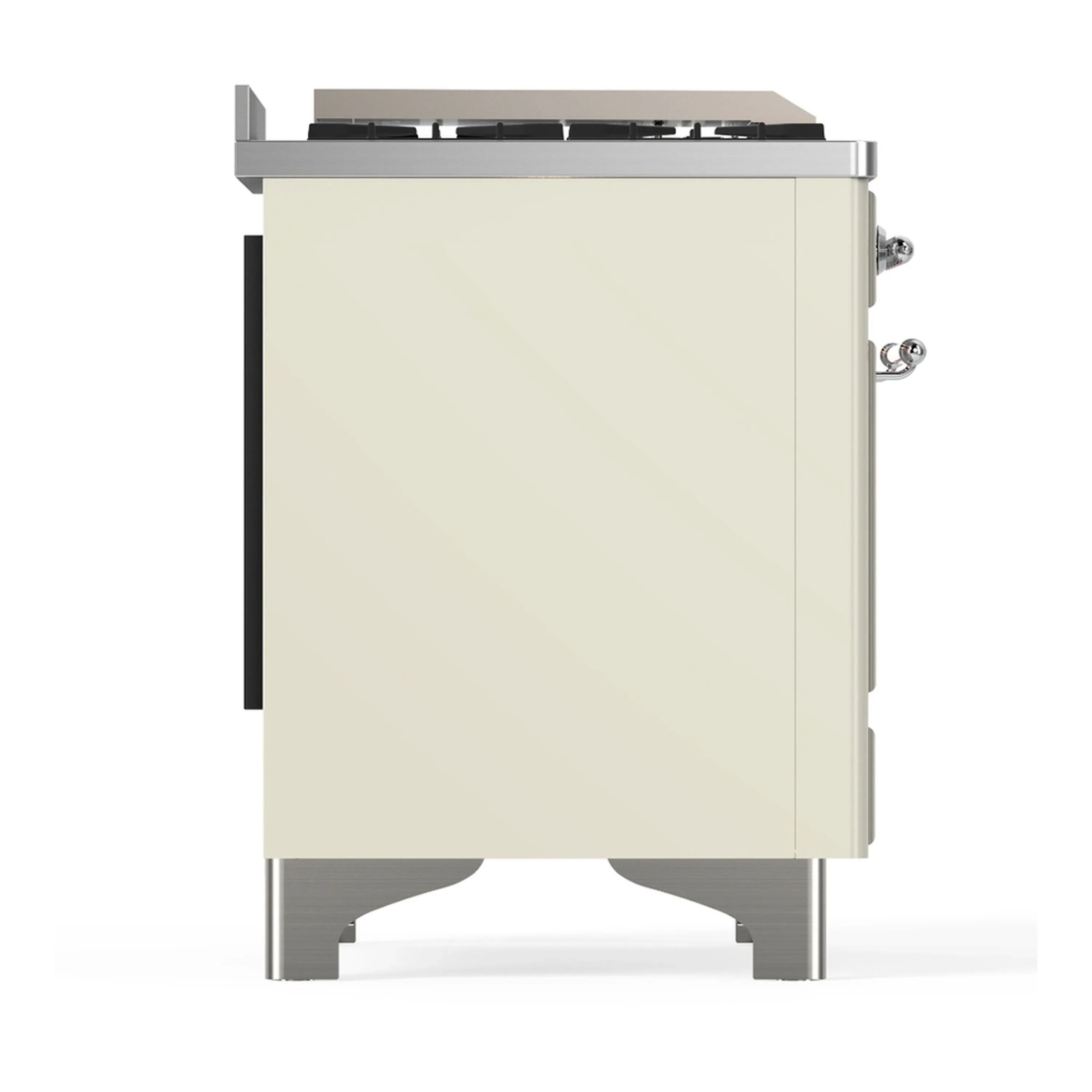 ILVE Majestic III 48-inch Dual Fuel Range with 5 Liquid Propane Burner, Griddle, French Top and Solid Door Electric Oven in Antique White with Chrome Trim (UM48FSQNR3AWCLP) - Image 8