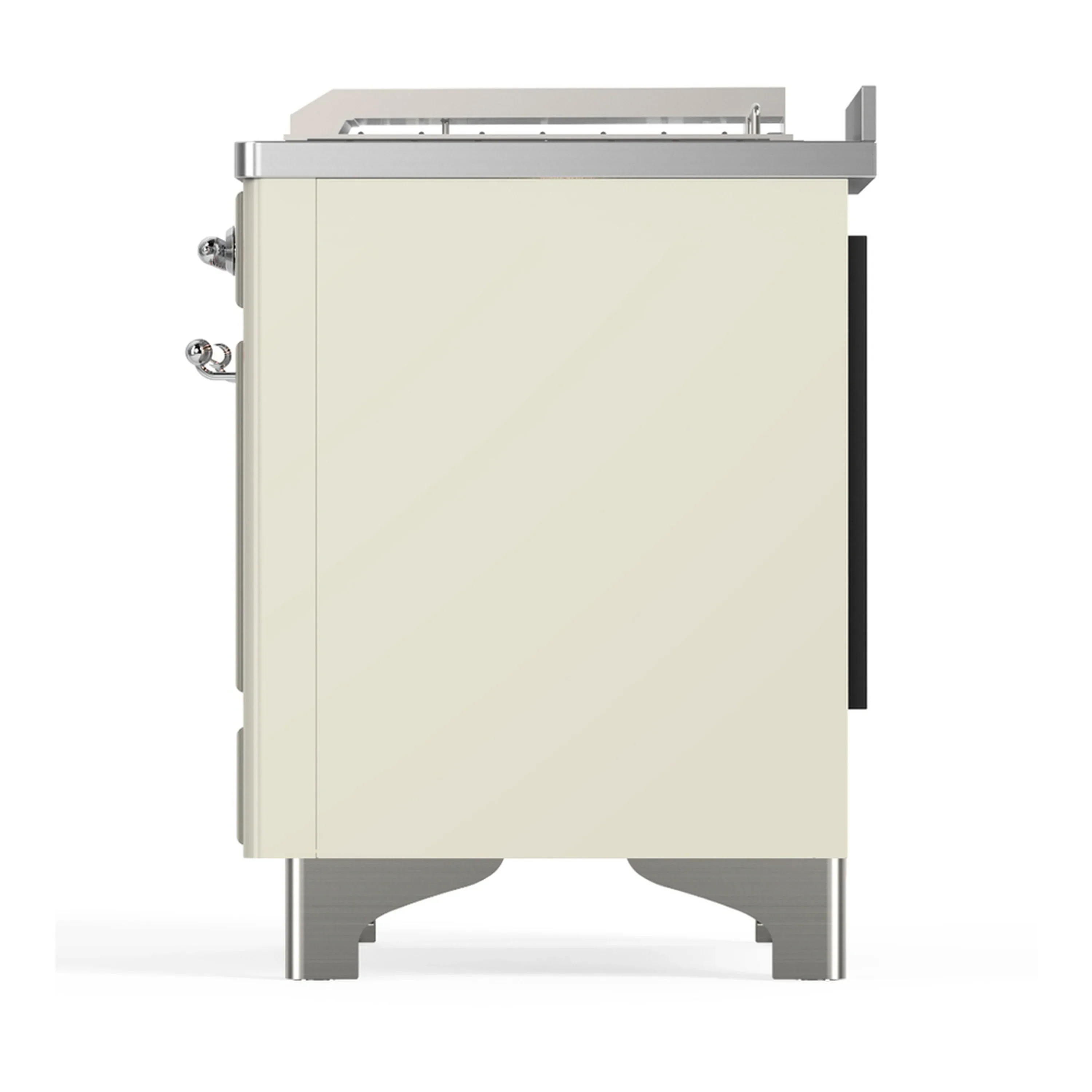 ILVE Majestic III 48-inch Dual Fuel Range with 5 Liquid Propane Burner, Griddle, French Top and Solid Door Electric Oven in Antique White with Chrome Trim (UM48FSQNR3AWCLP) - Image 9